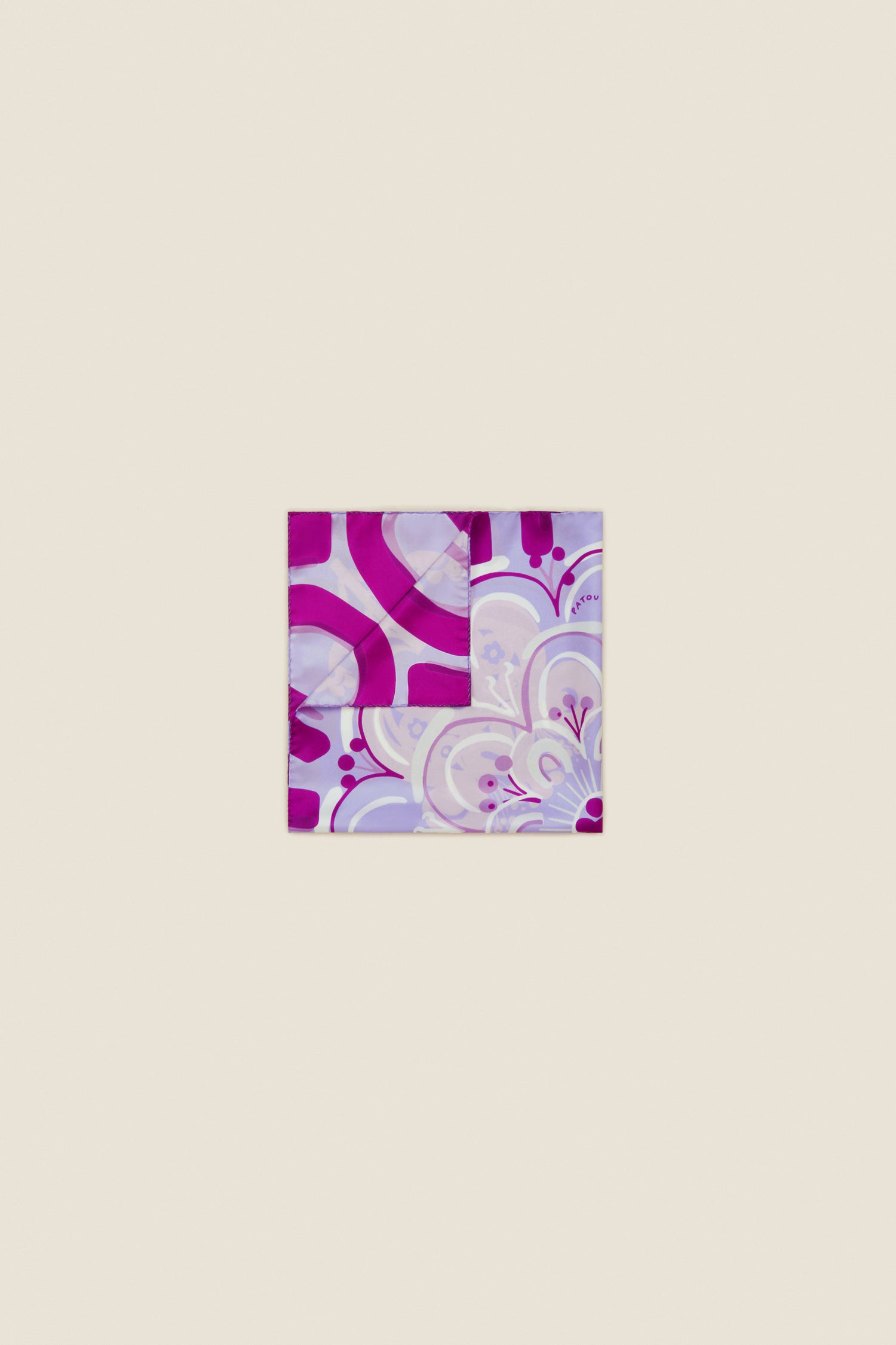 Patou AC013 foulard soie Wisteria Flower TU violet