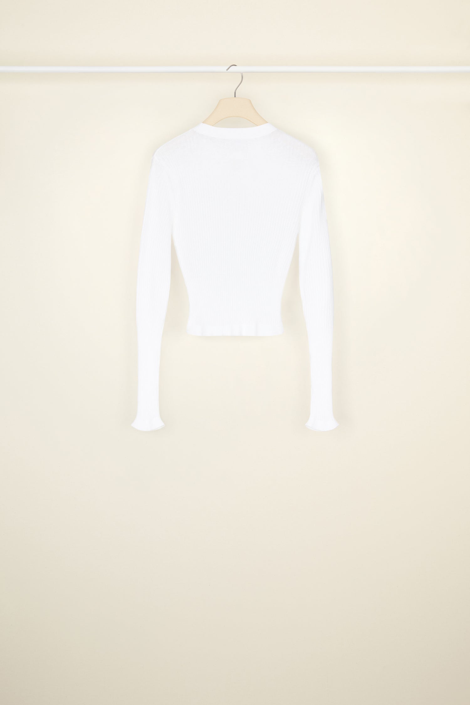 Patou KN078 pull côtelé coton bio blanc XS-XL