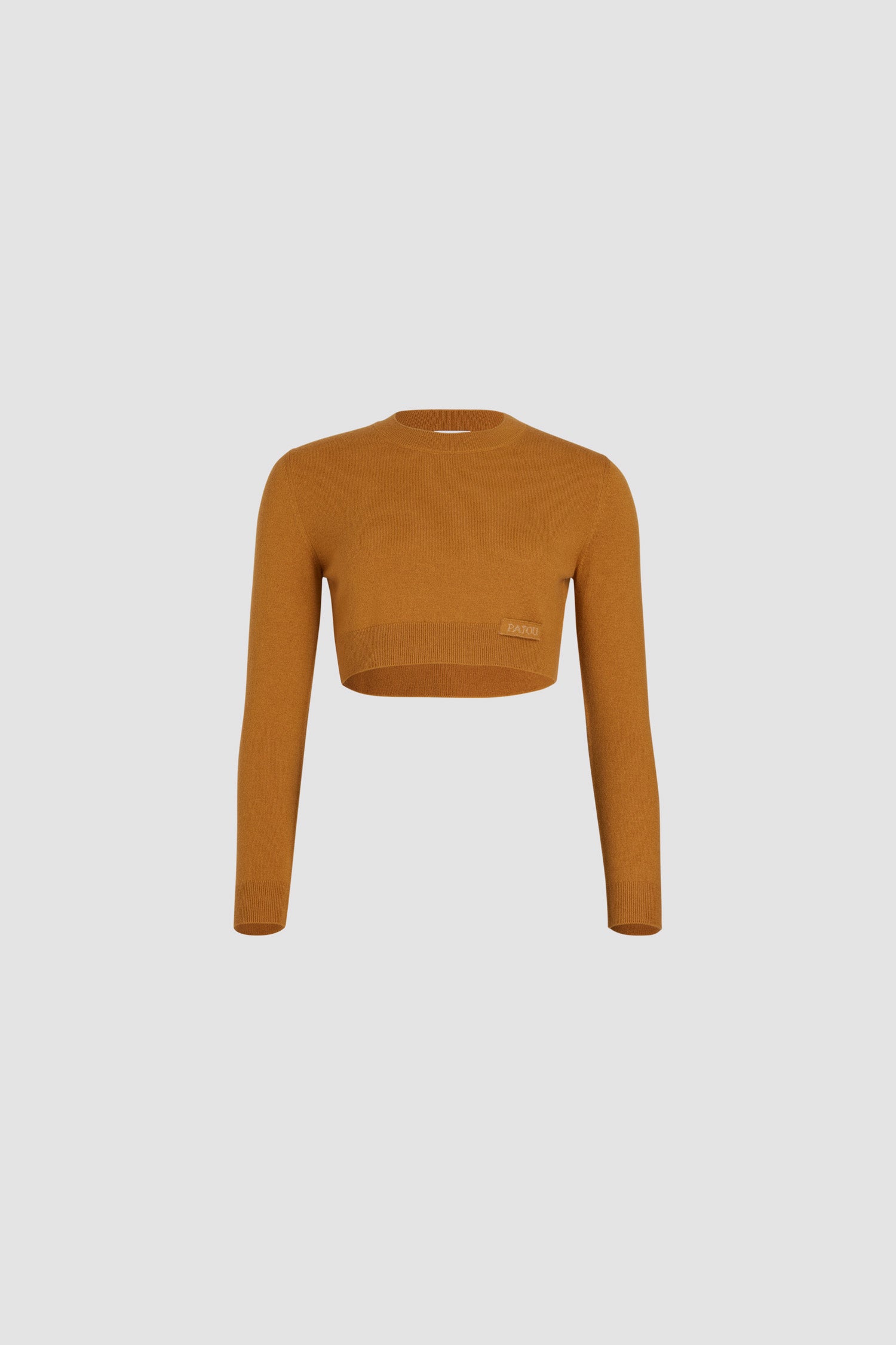 Patou Knitwear KN220 pull cropped Autumn Leaf laine cachemire