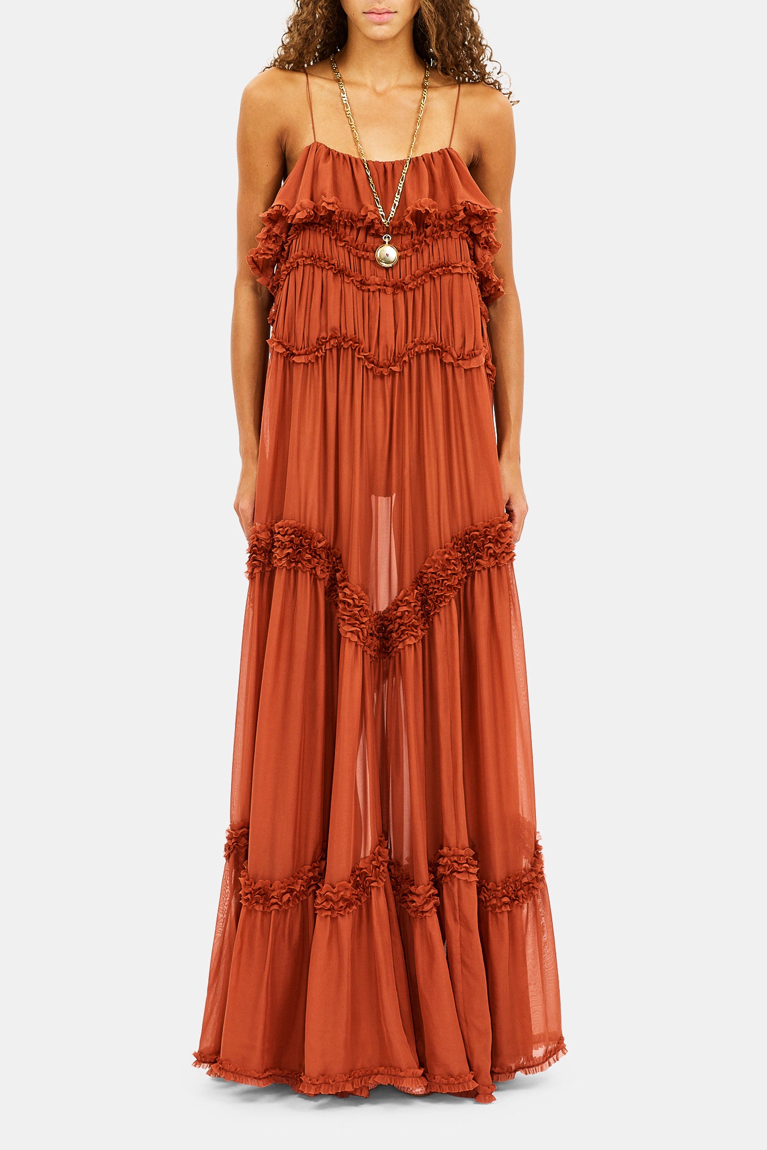 Ulla Johnson Naia robe longue soie argile