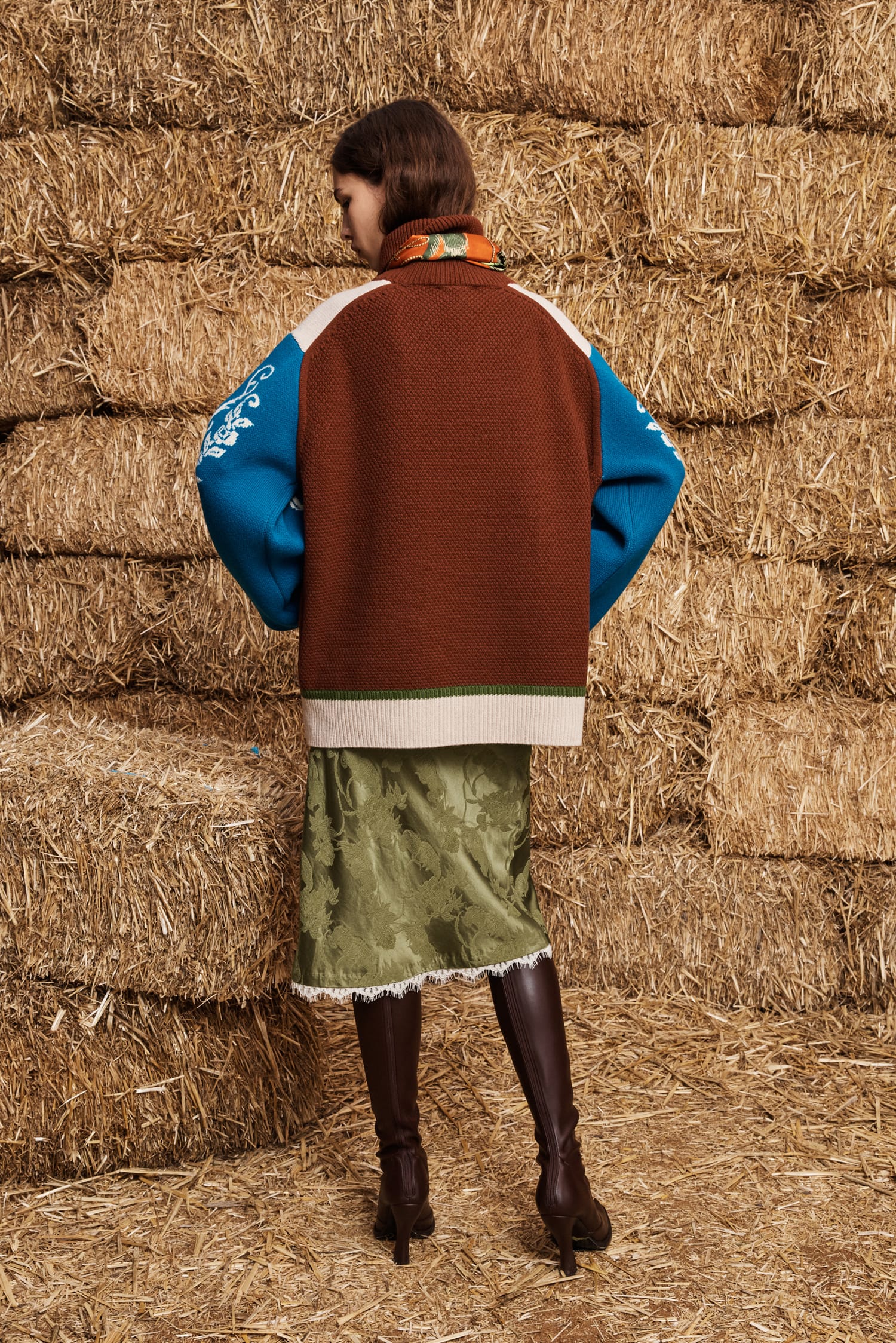 Alemäis Lasso Patchwork Knit Sweater pull laine