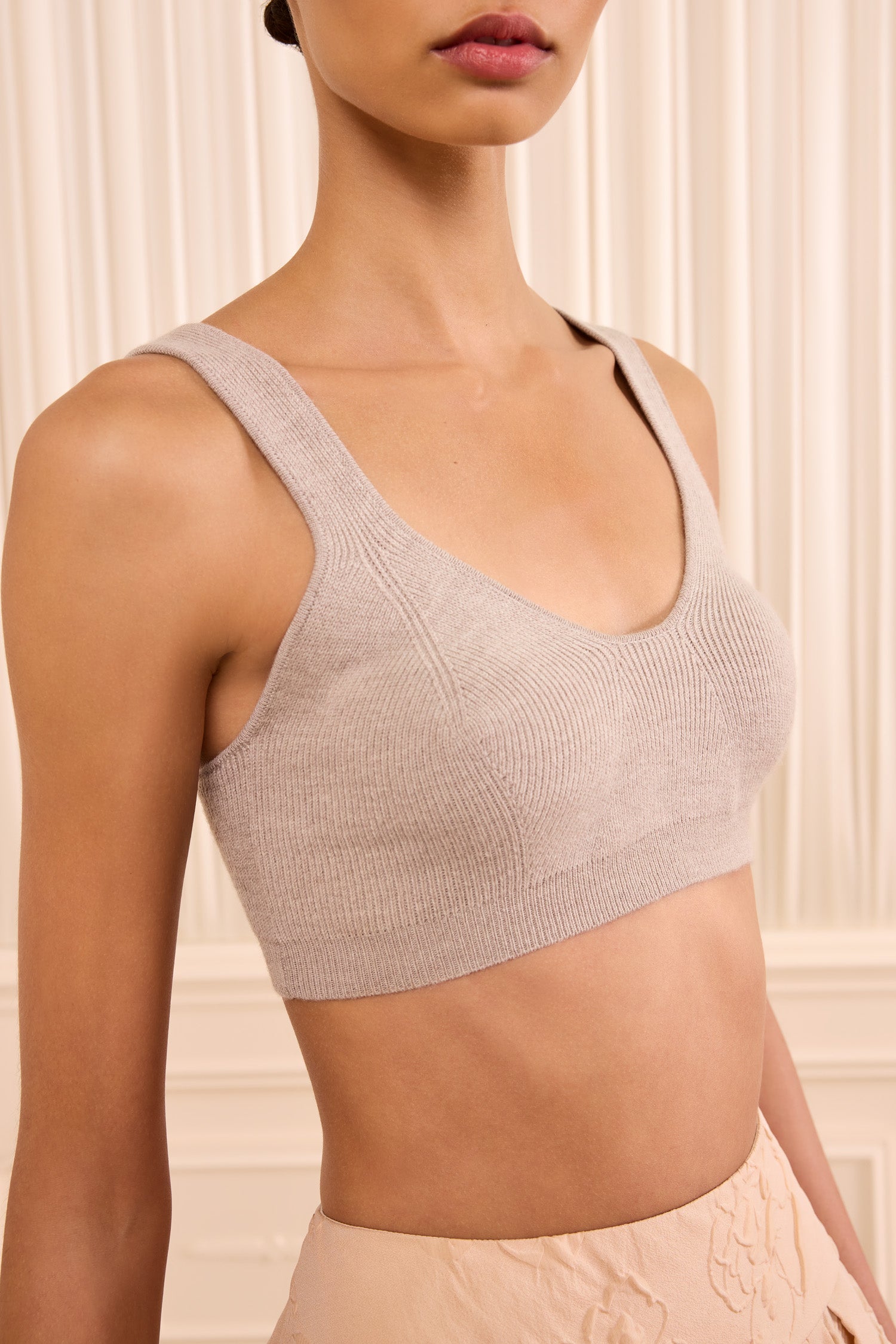 Ulla Johnson Delia brassiere tricot pebble laine merinos