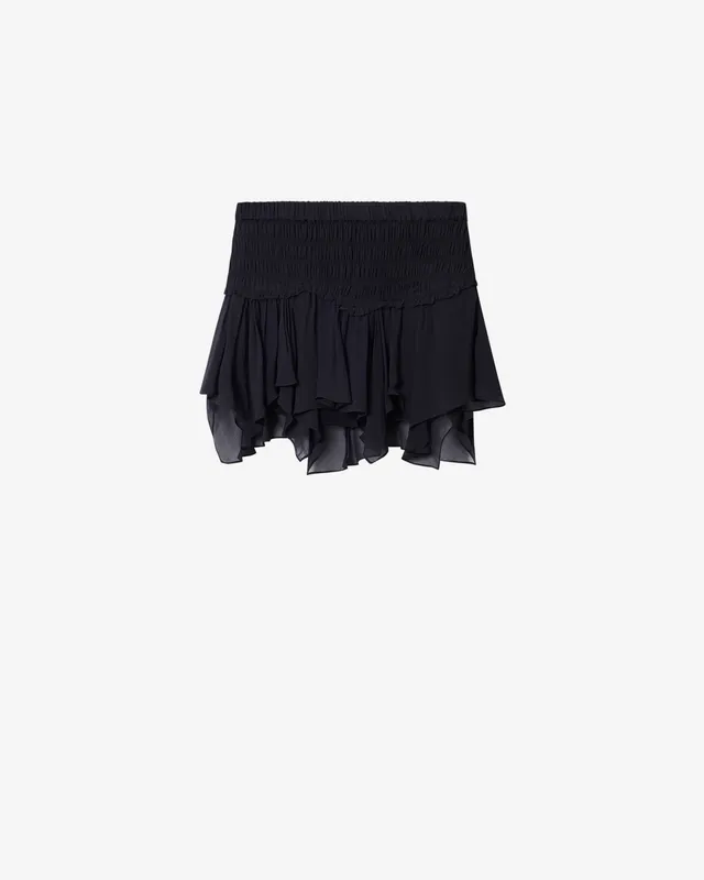 Isabel Marant Fiala JU0541FA jupe noire courte à volants