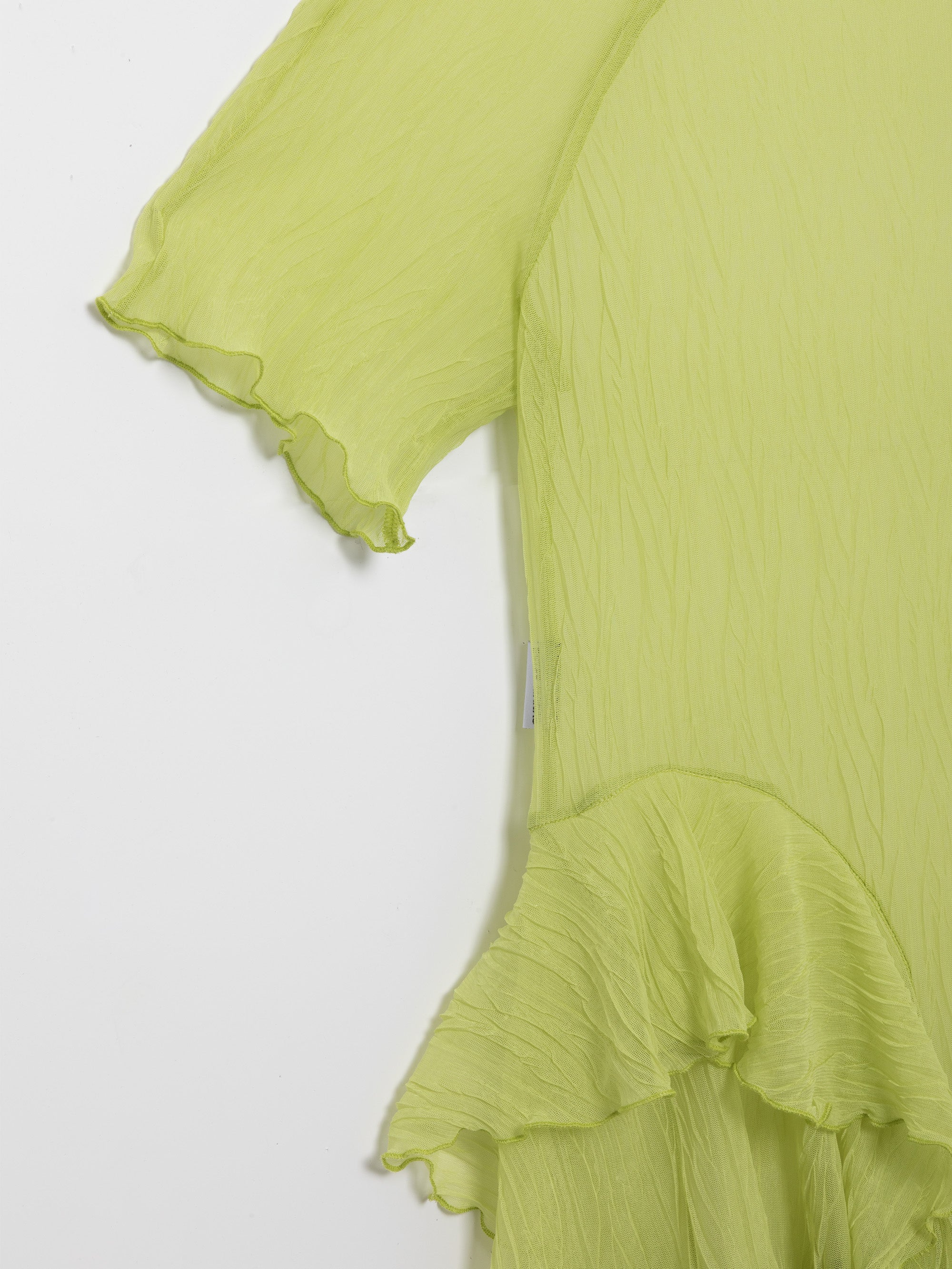 Ester Manas Pistachio Crumpled Spiral Maxi Dress robe vert