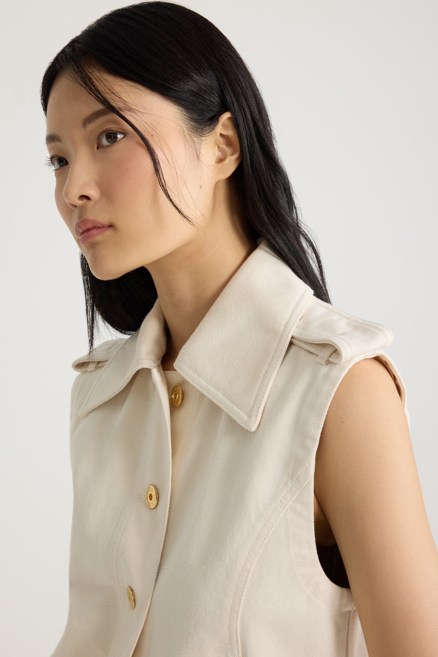 Patou Denim OU037 veste jean coton écru Naturel