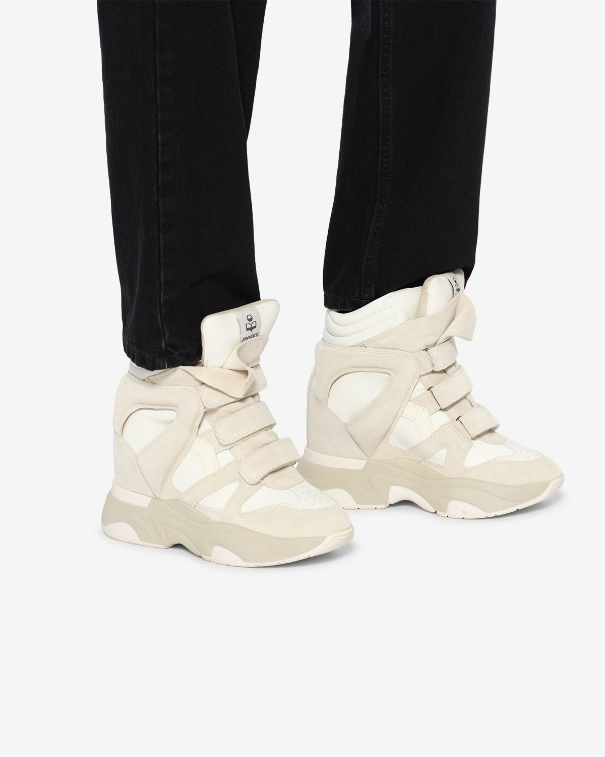 Isabel Marant Balskee baskets cuir blanc compensées 4 cm
