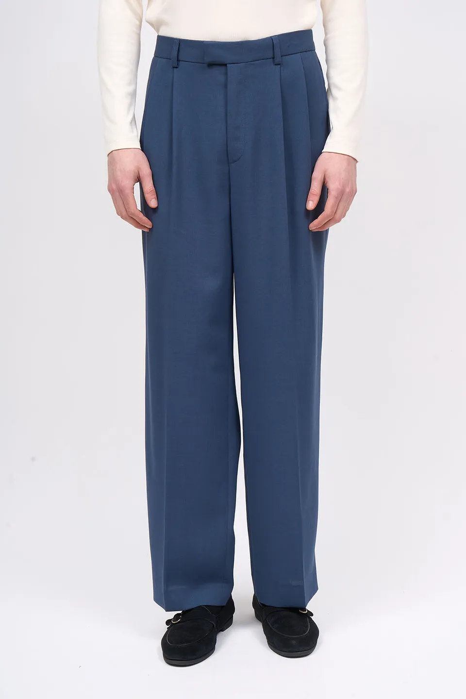 Paul & Joe Rody pantalon plis laine et soie ample