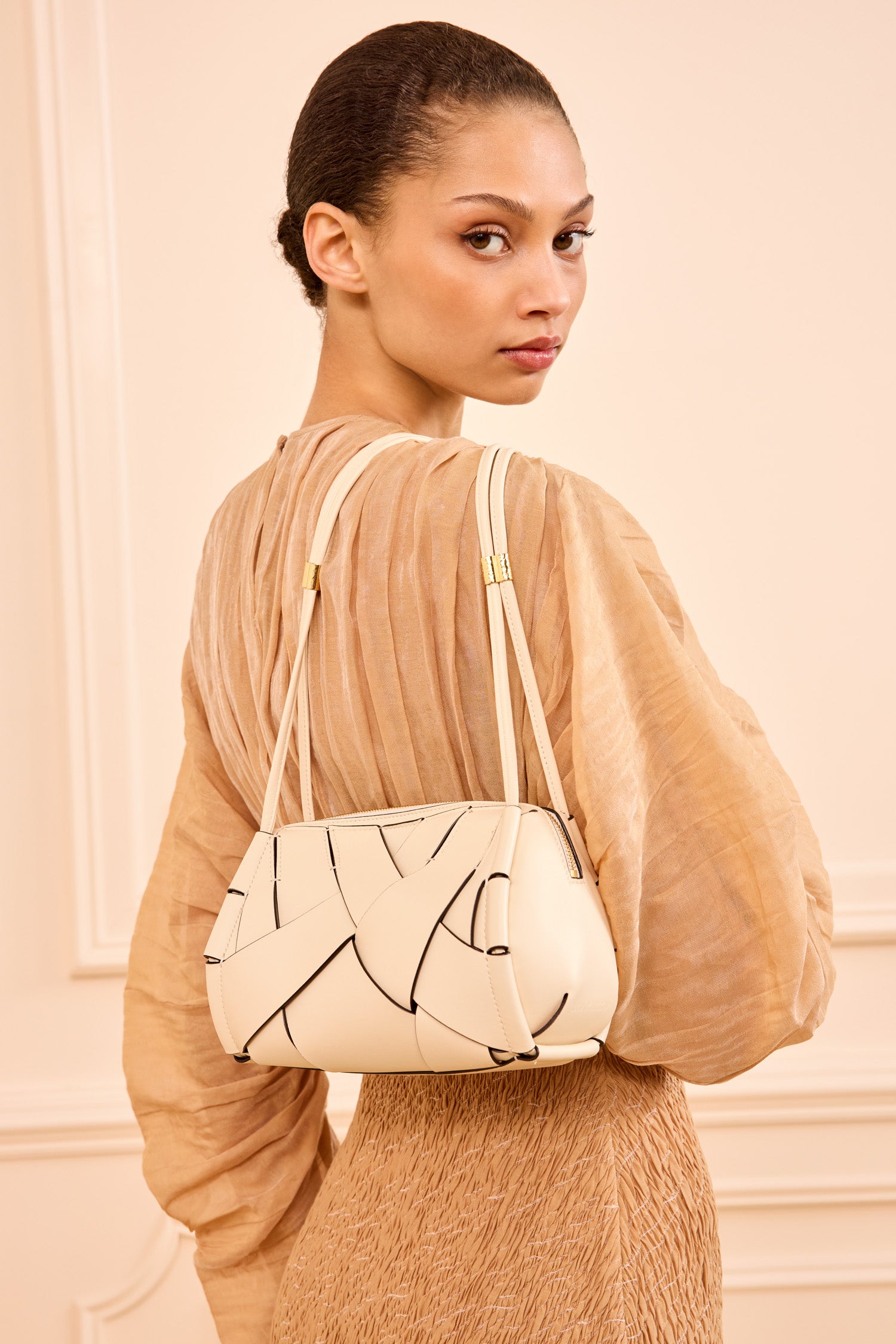 Ulla Johnson Charlotte Sac Femme Cowrie Blanc Cuir