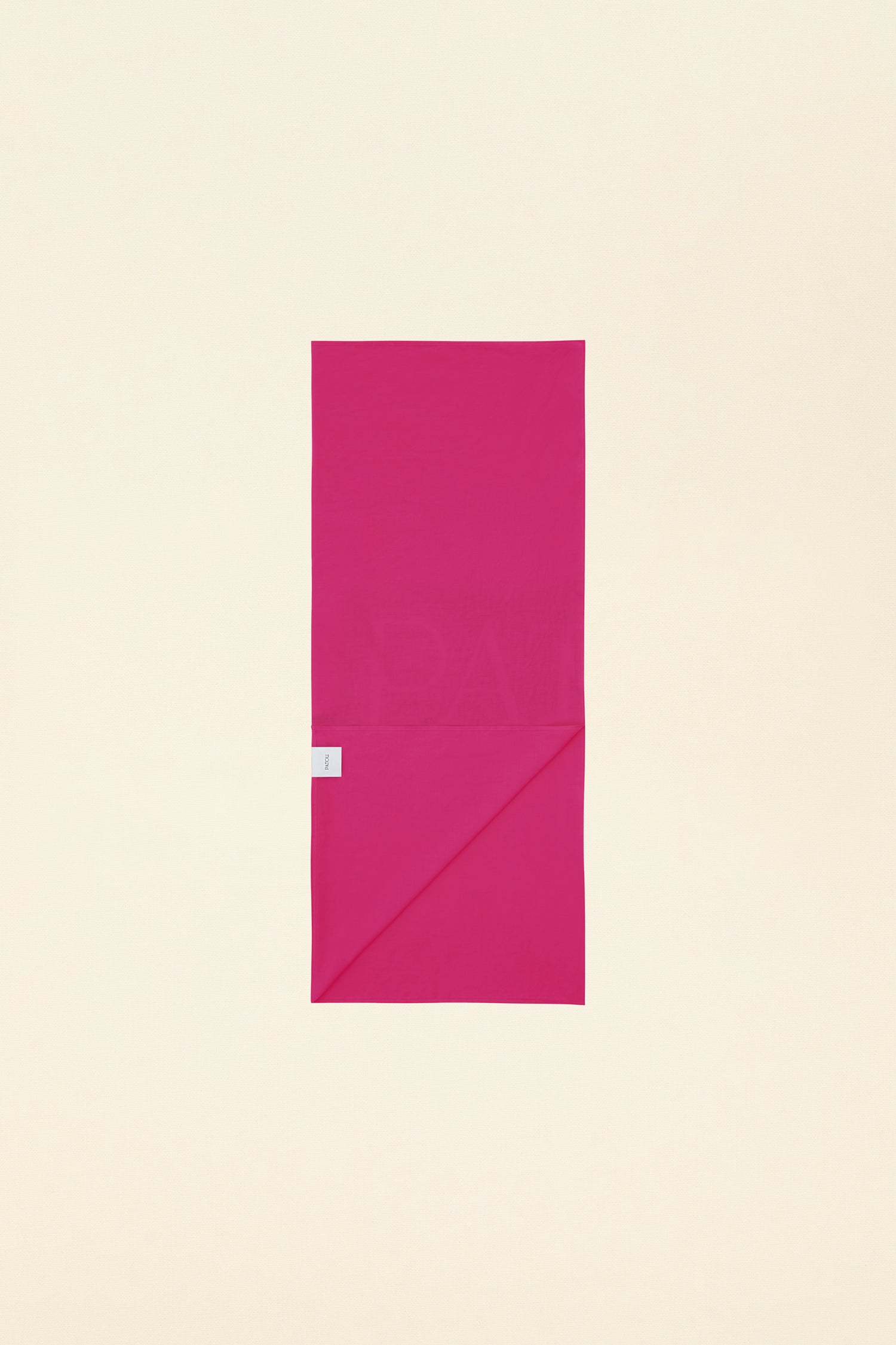 Patou AC014 paréo fuchsia coton bio logo blanc TU