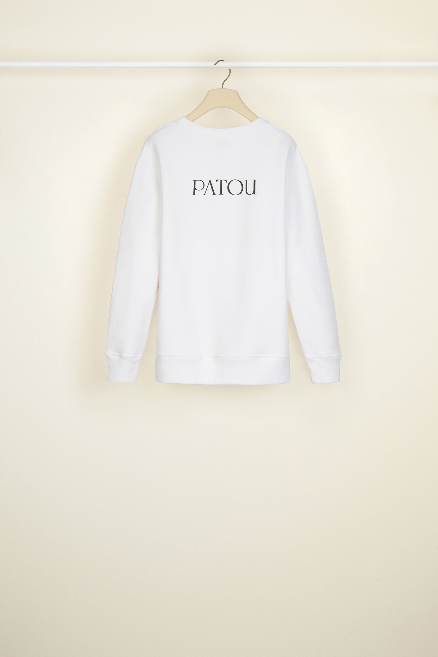 Patou JE018 sweat coton blanc logo dos XS-XL