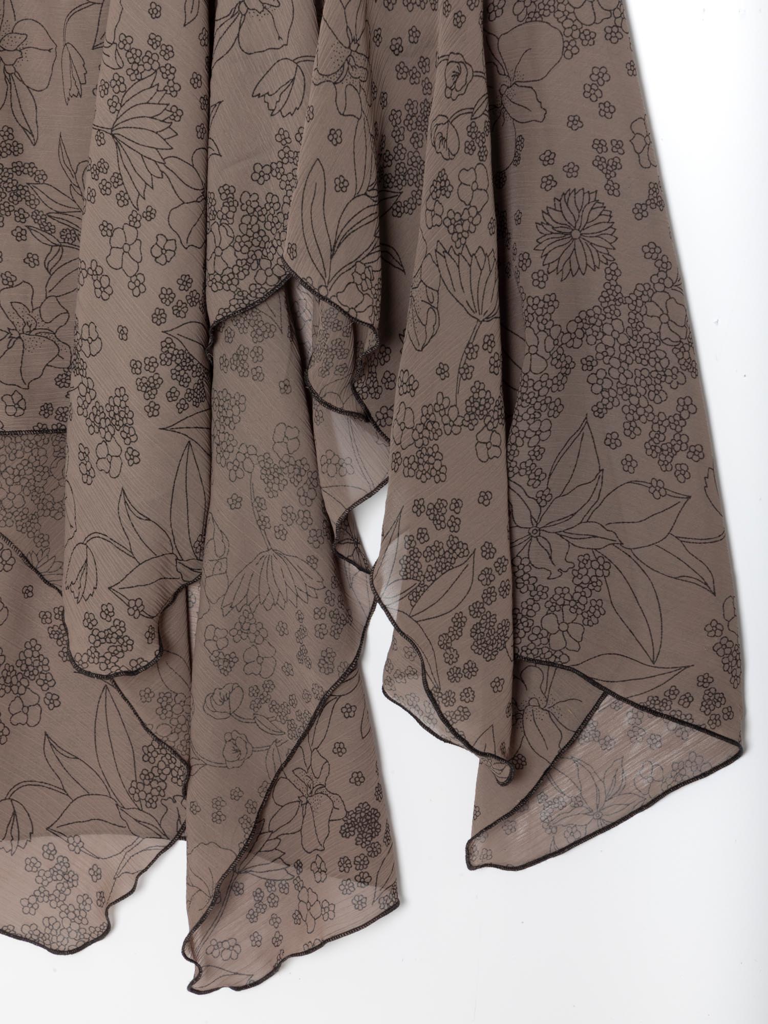 Ester Manas Taupe Floral Asymmetric Skirt jupe marron
