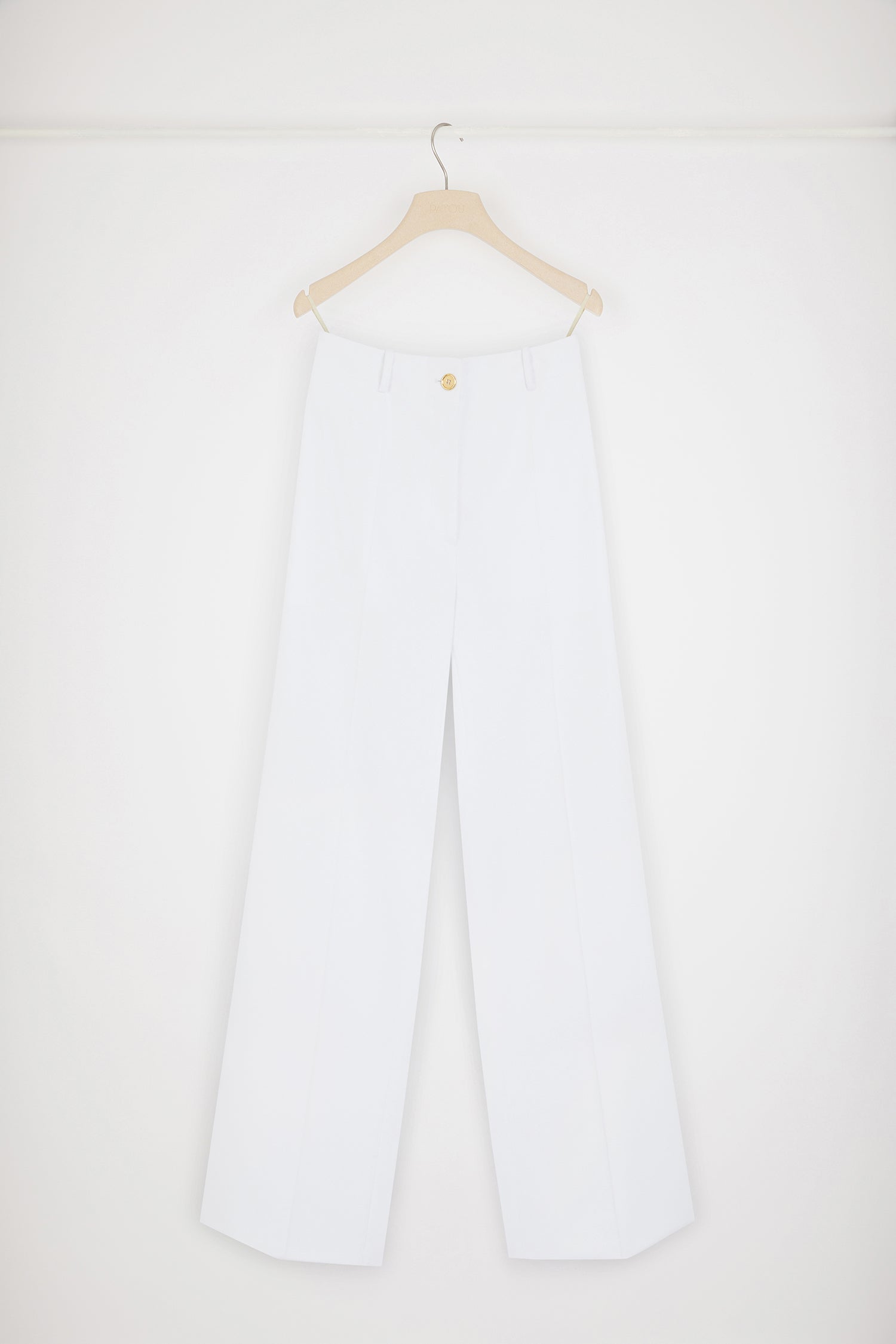 Patou TR0020074001W pantalon gabardine blanc droit
