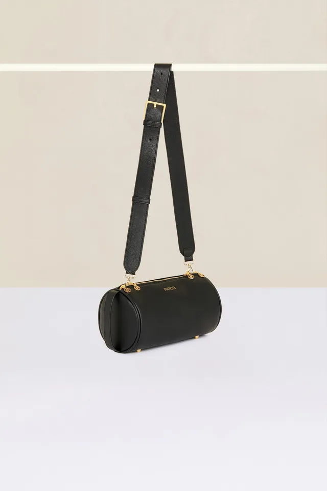 Patou AC008 sac barrel simili cuir noir TU bowling
