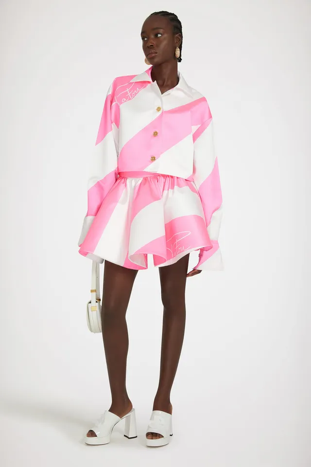 Patou P24JA04001655106 veste courte rose satin 34-44