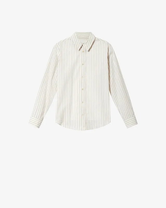 Isabel Marant Rony CH0378HA chemise popeline écru rayée