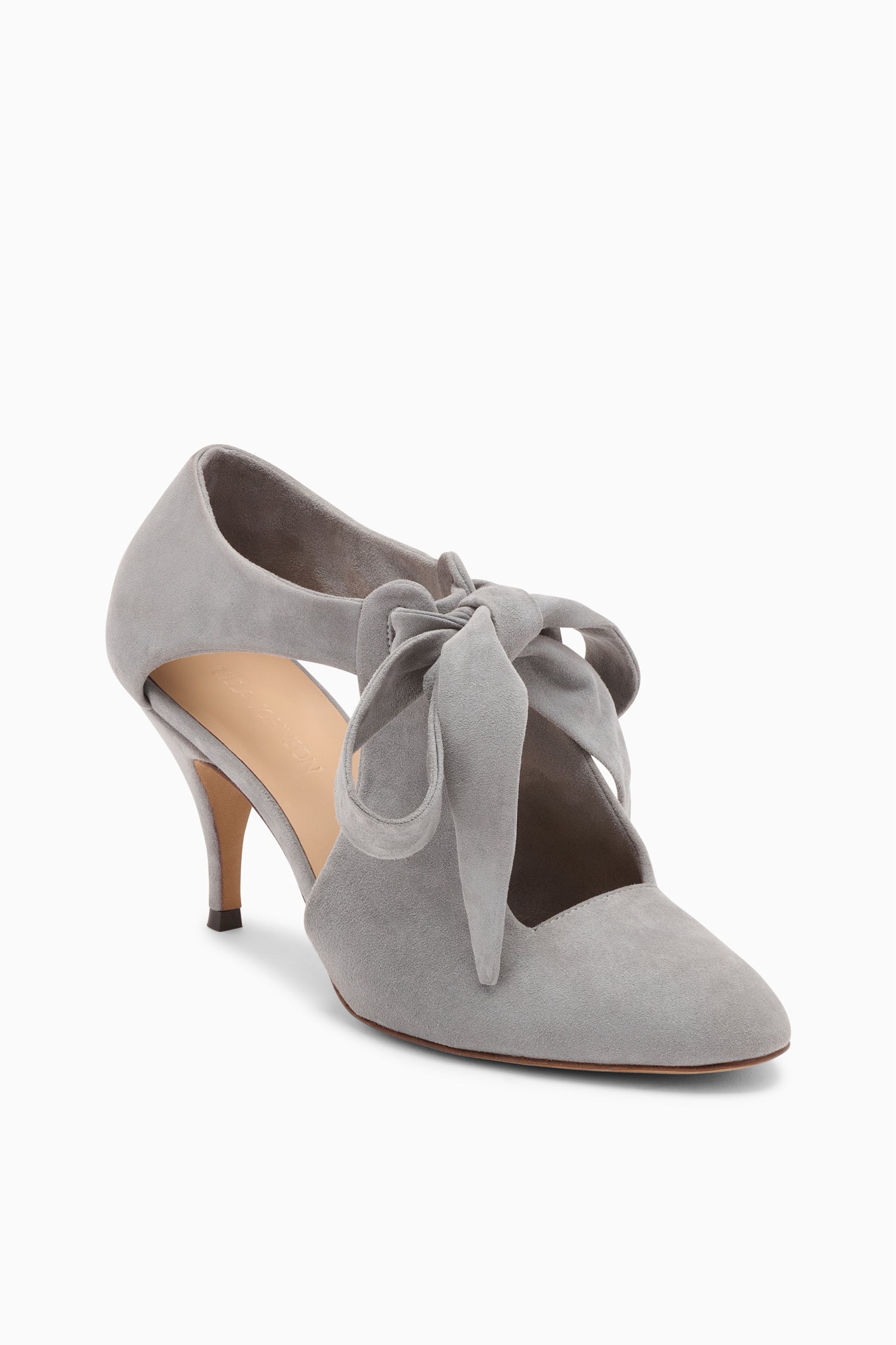 Ulla Johnson Ingrid Soft Bow escarpins daim Stone talon 75