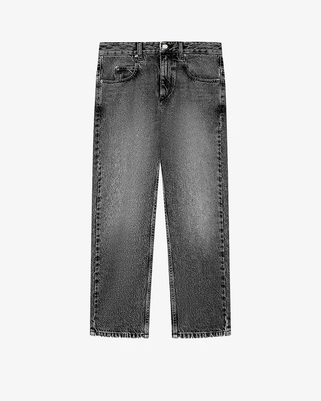 Isabel Marant Dakota jean noir délavé 7/8 ajusté
