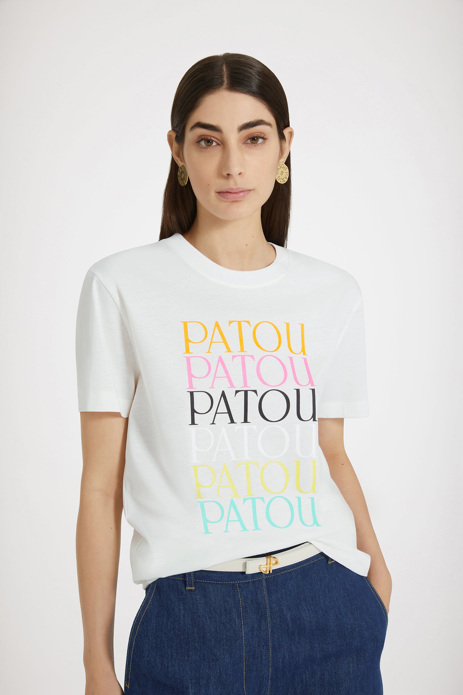 Patou JE112 t-shirt coton bio blanc XXS-XXL logo