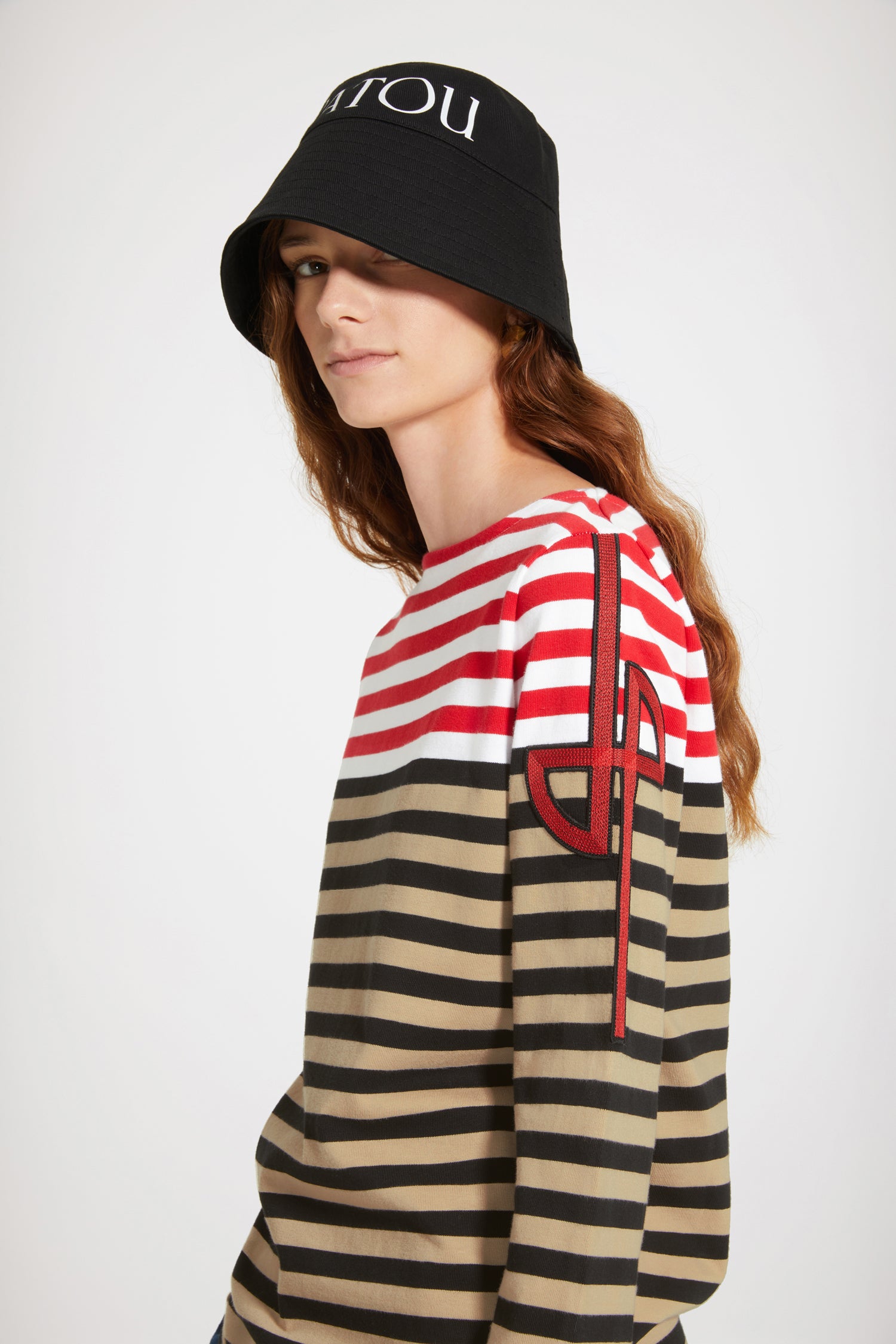 Patou Top marinière breton coton bio multicolore Navy Brown