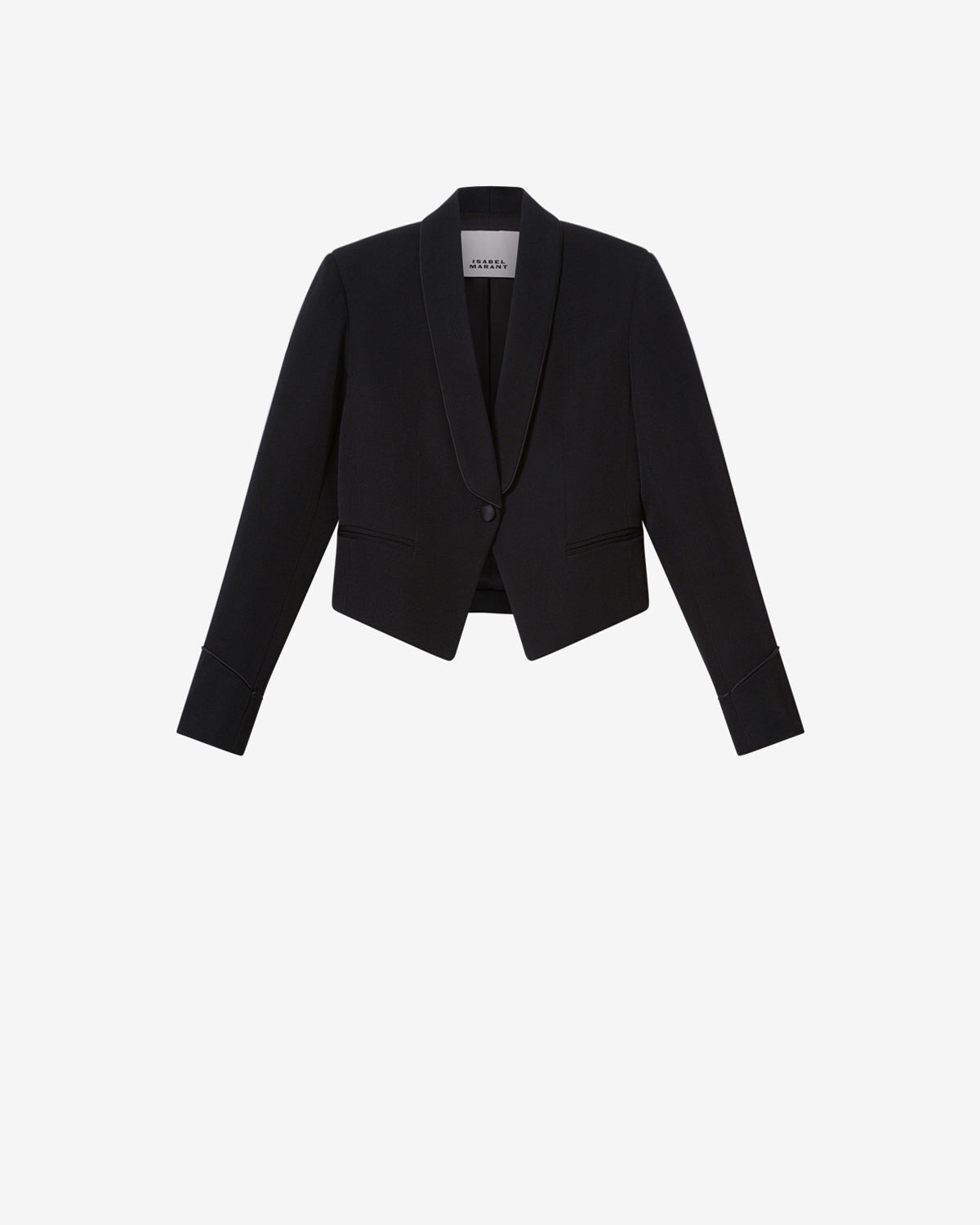 Isabel Marant Pialena VE0797FA-D4E02I veste laine noire satin