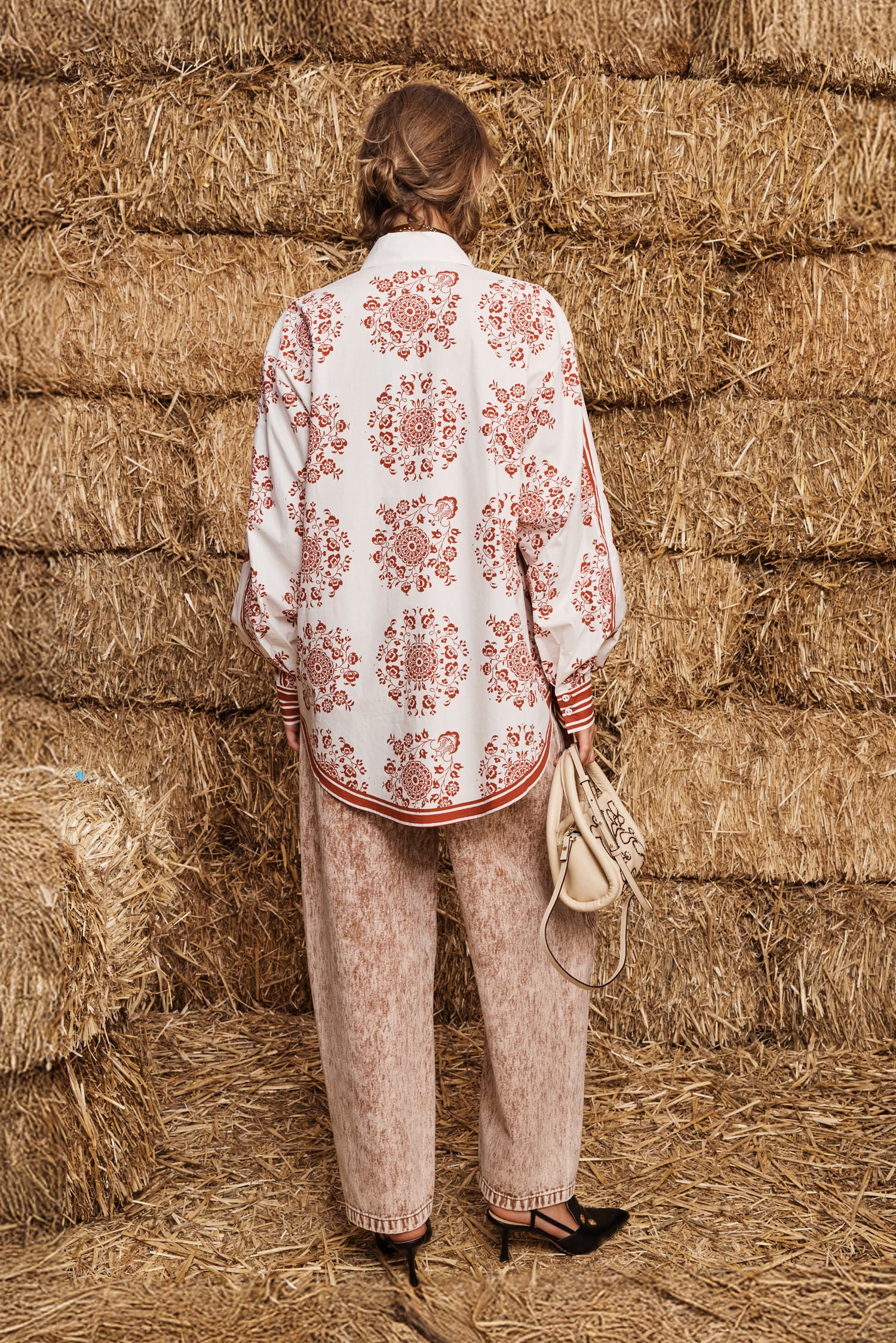 Alemais Giddy chemise brodée coton manches longues
