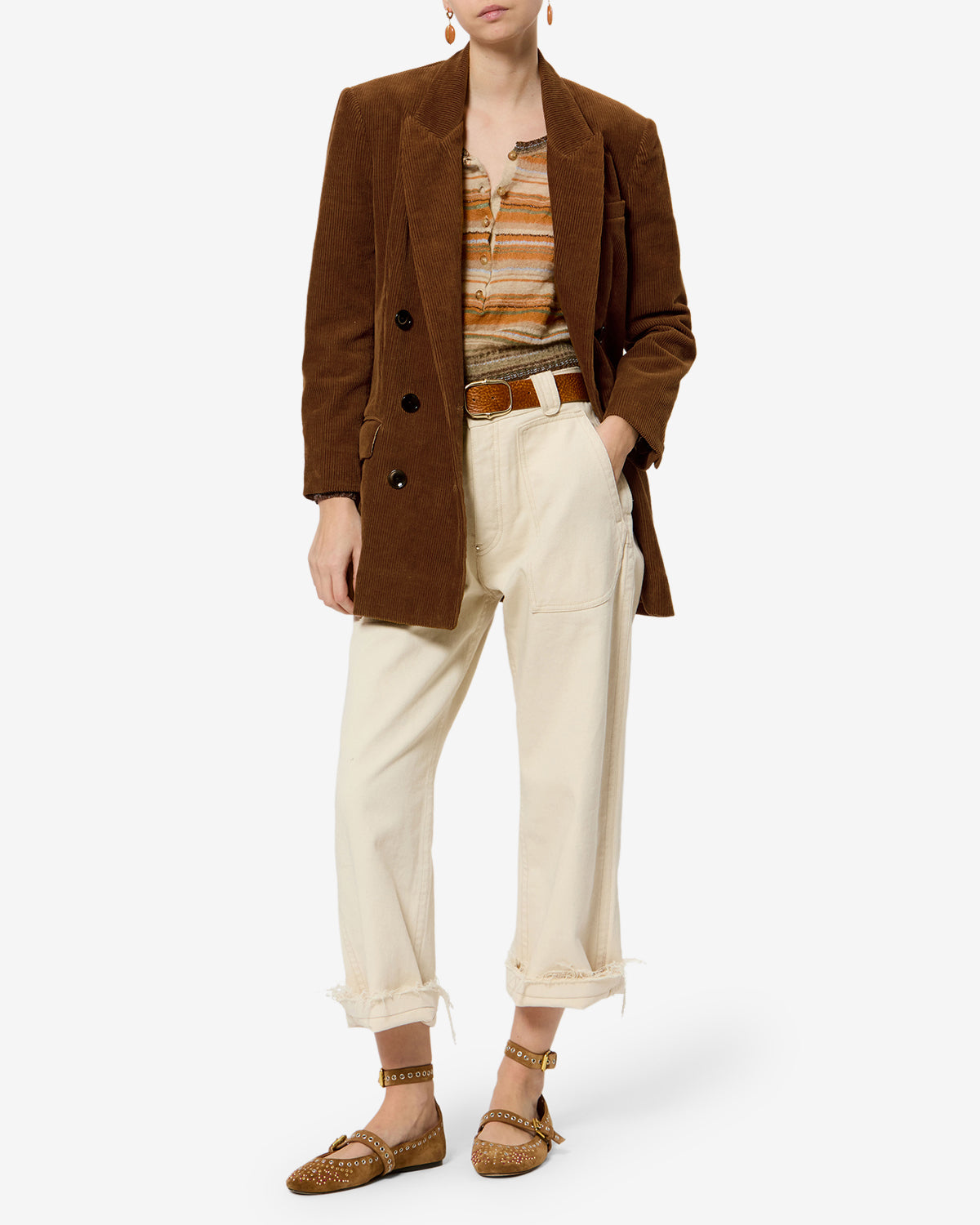 Isabel Marant Rasma Veste tailleur caramel velours