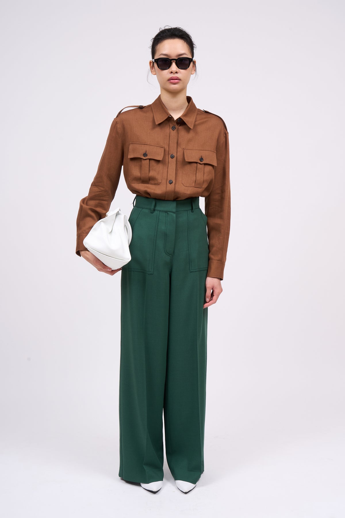 Paul & Joe Tailoring Pantalon CHOISY laine soie taille haute