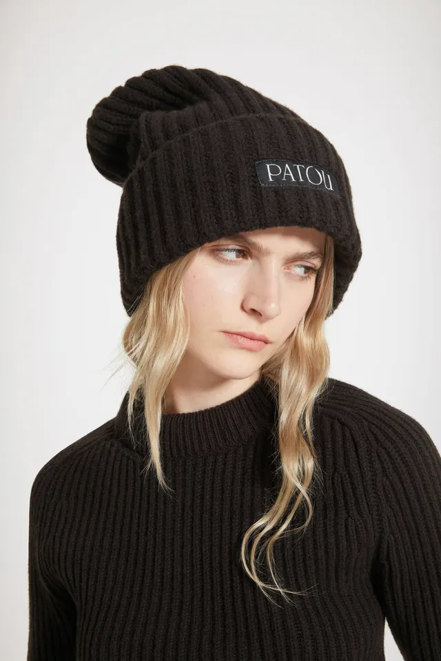 Patou Accessories bonnet laine chocolat TU cachemire