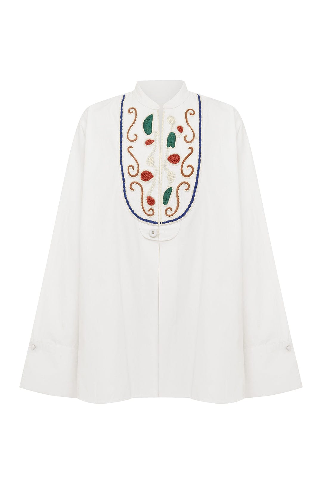 Alemäis Velora Chemise Coton Broderie Raphia