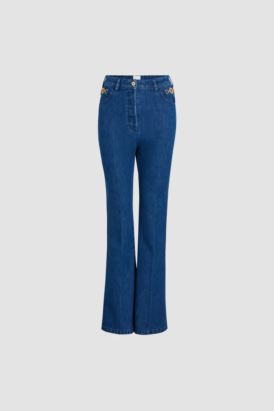 Patou TR0300008660B pantalon denim coton bio flare Stonewash