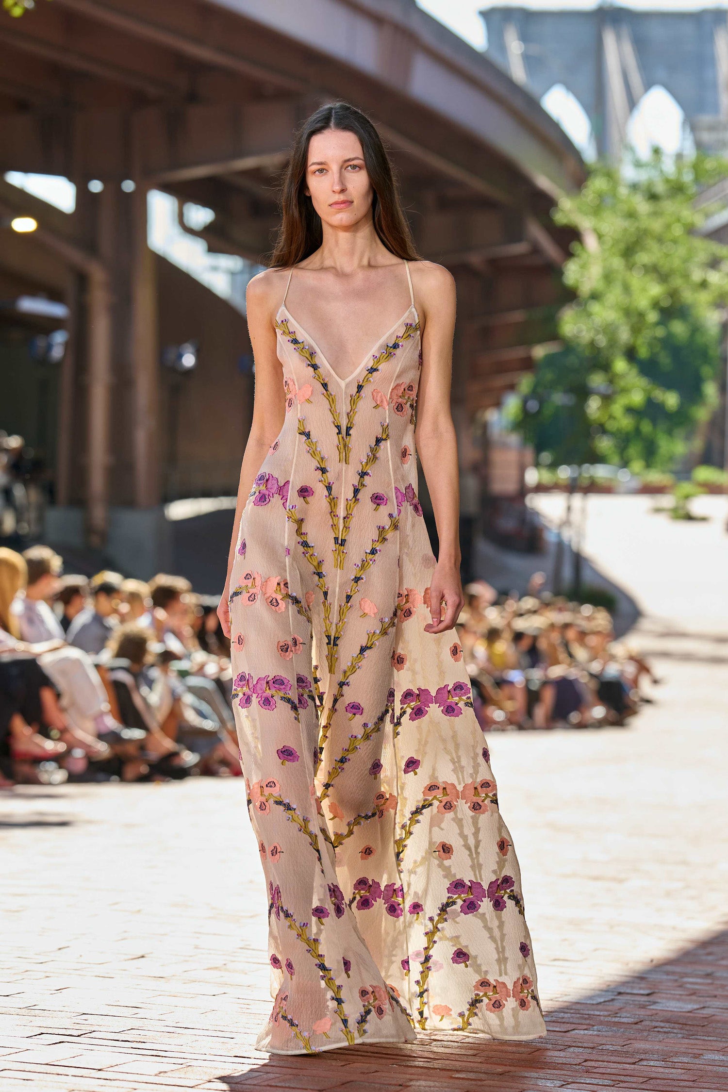 Ulla Johnson Solene Robe maxi Pearl Bloom organza