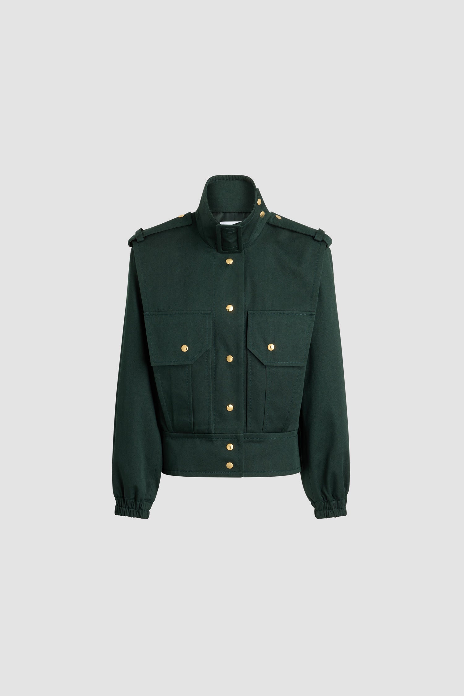 Patou H25OU040 bomber gabardine vert jardin