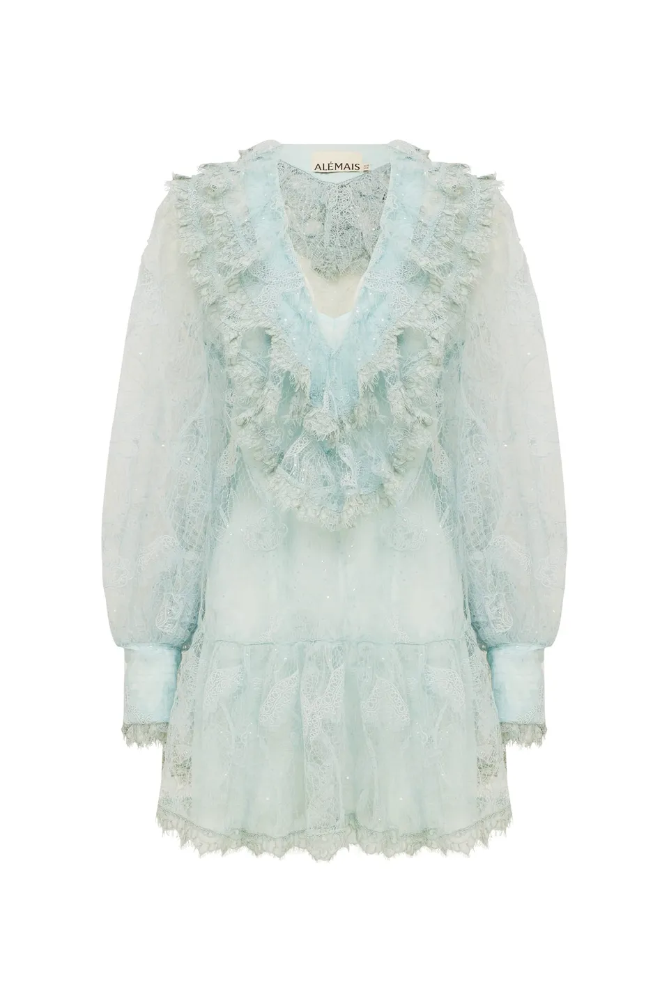 Alemäis Winifred Lace Mini robe mini dentelle volants