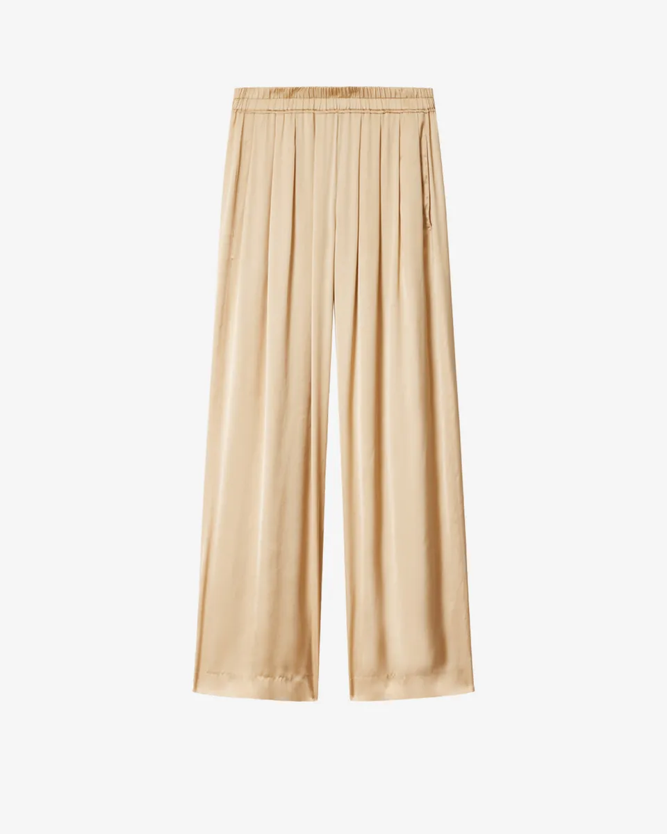 Isabel Marant Nolia pantalon satin beige large