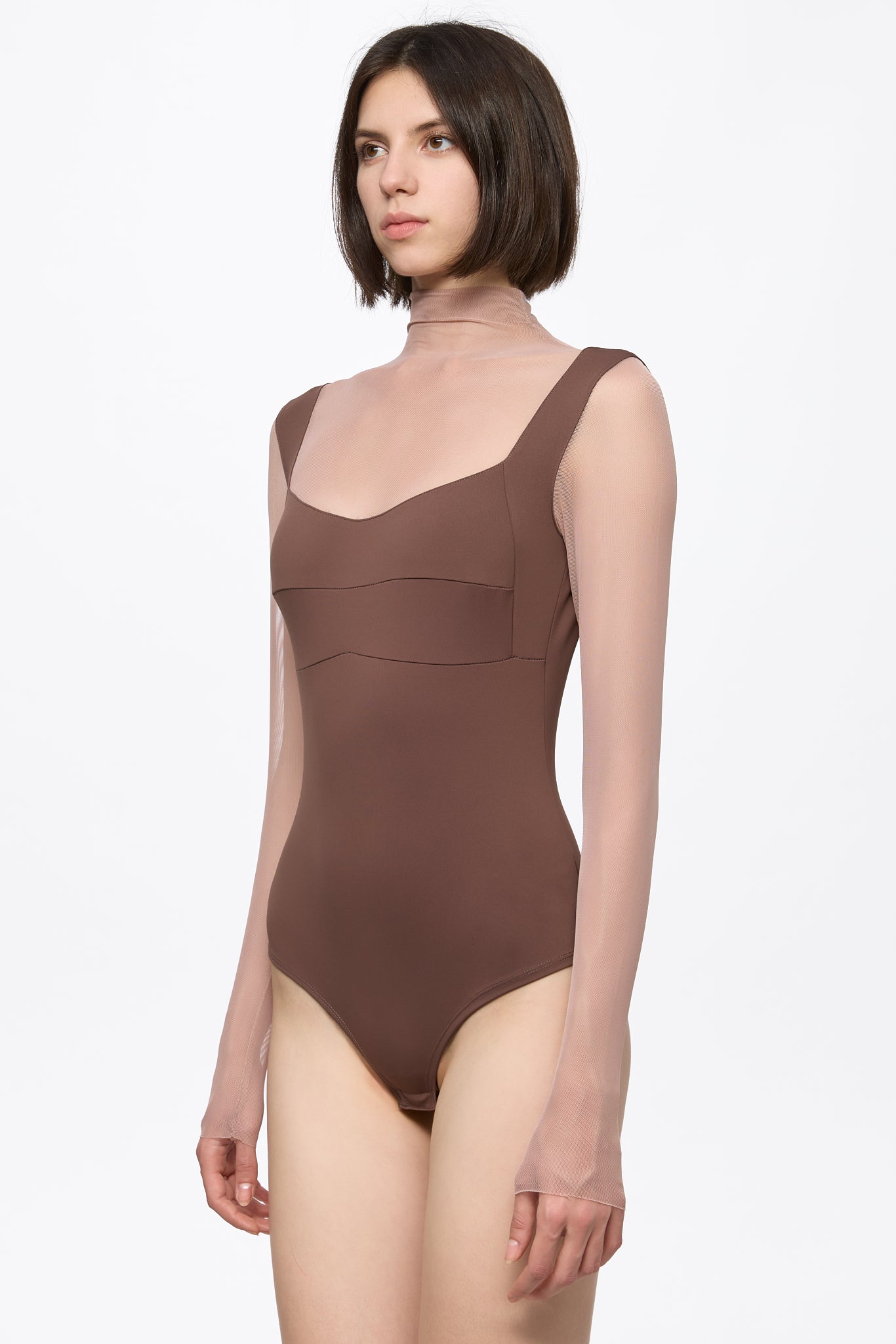 ATU Body Couture Bodysuits body corset marron manches longues