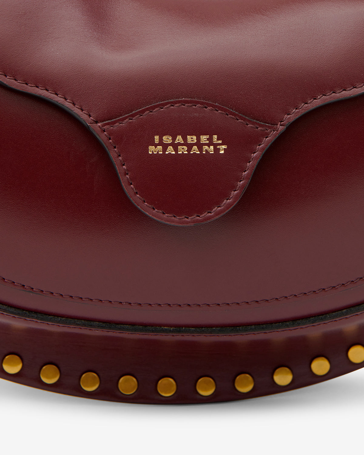 Isabel Marant Moon Pocket PP0511FA sac cuir bordeaux clouté