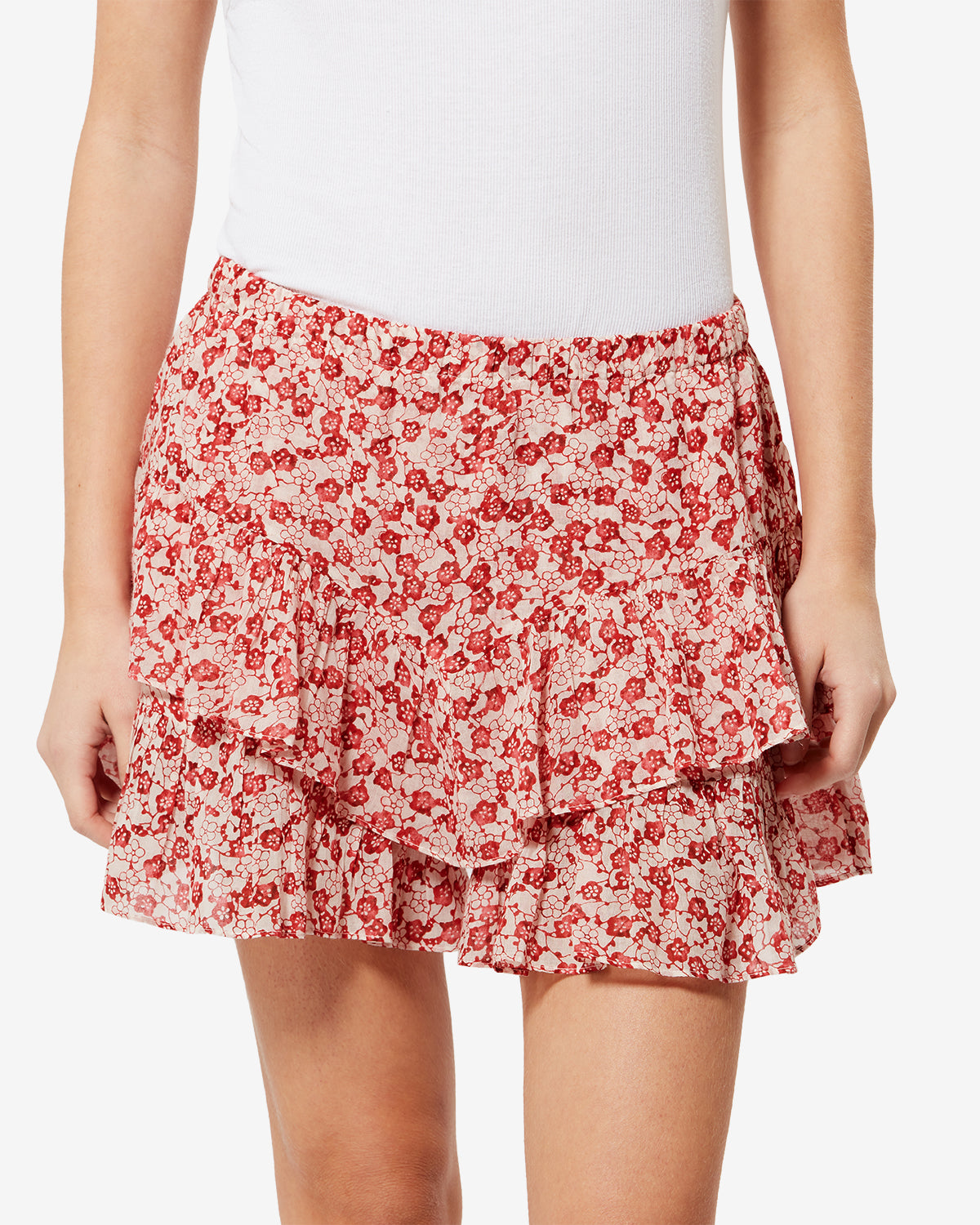 Isabel Marant Jocadia SH0021FA-D1J15E short rouge en coton
