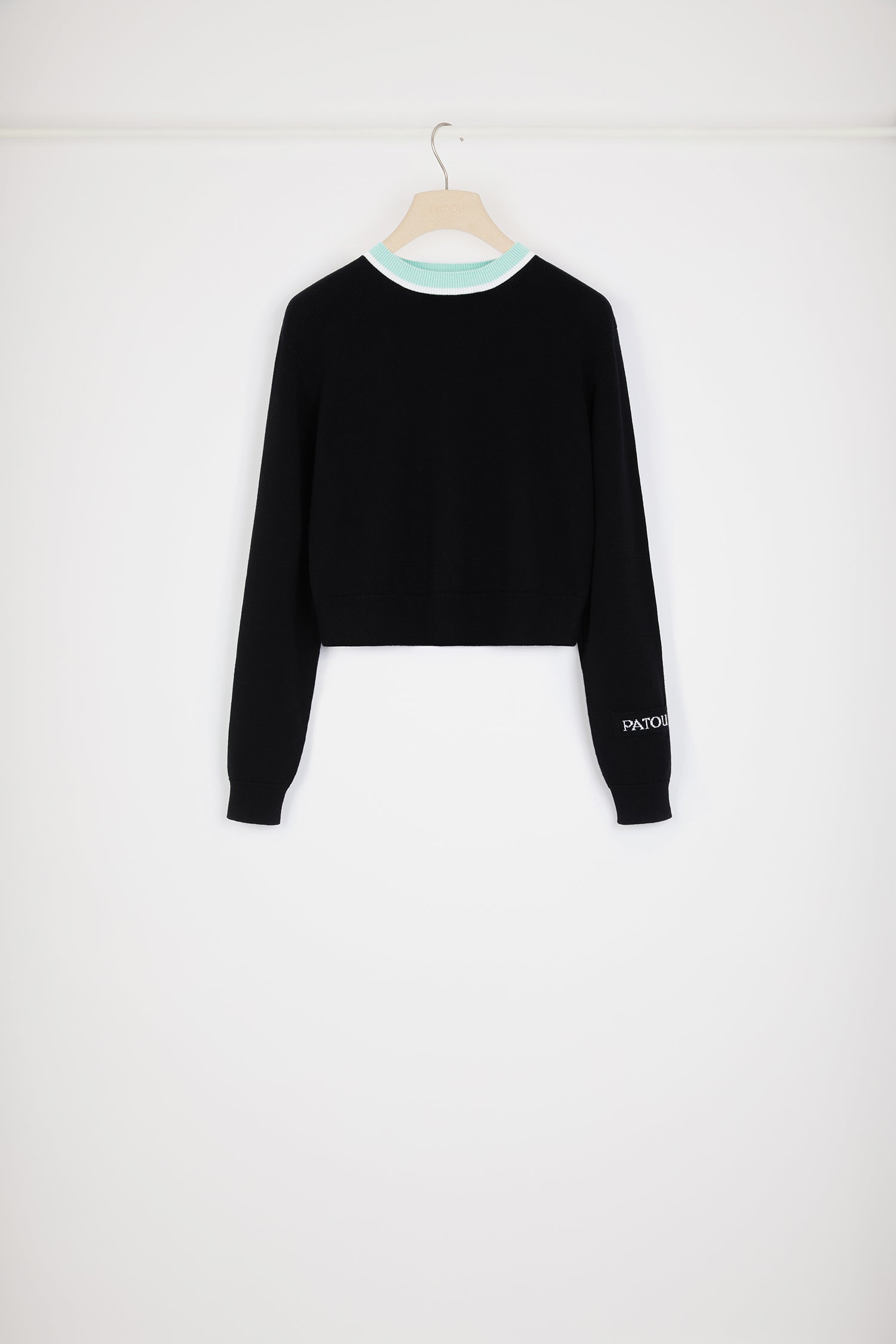 Patou Knitwear P24KN180 pull coton laine noir