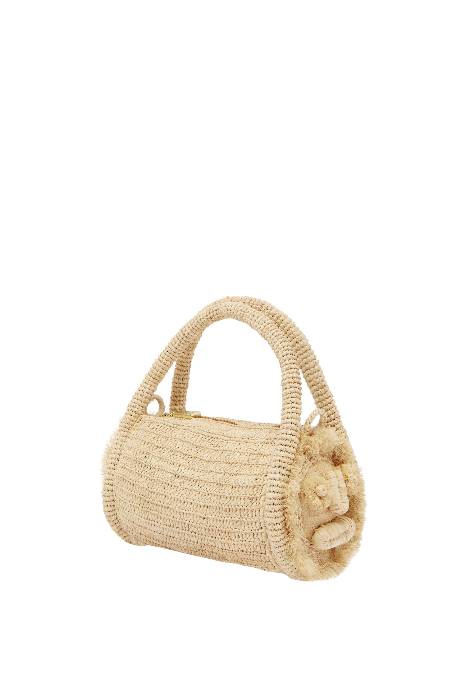 Alemäis Sunlit Raffia Mini Barrel sac raphia artisanal