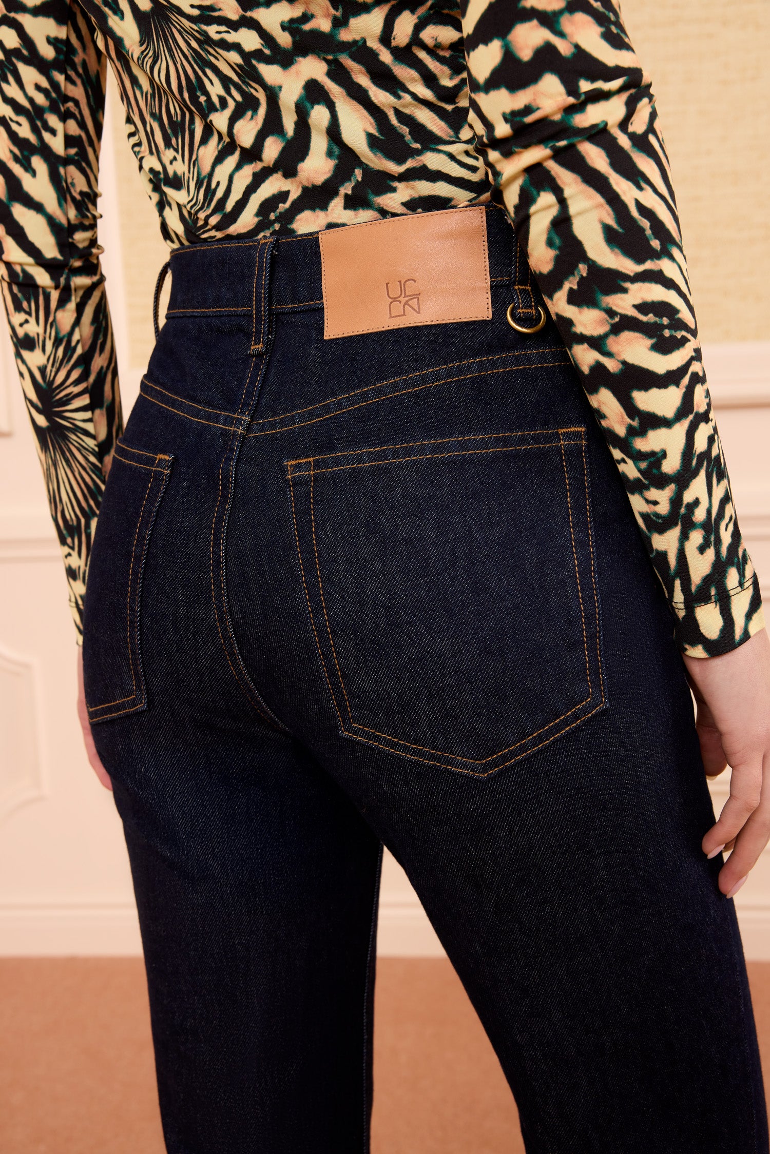 Ulla Johnson Colette UJ9904087 jean droit Tigris bleu délavé