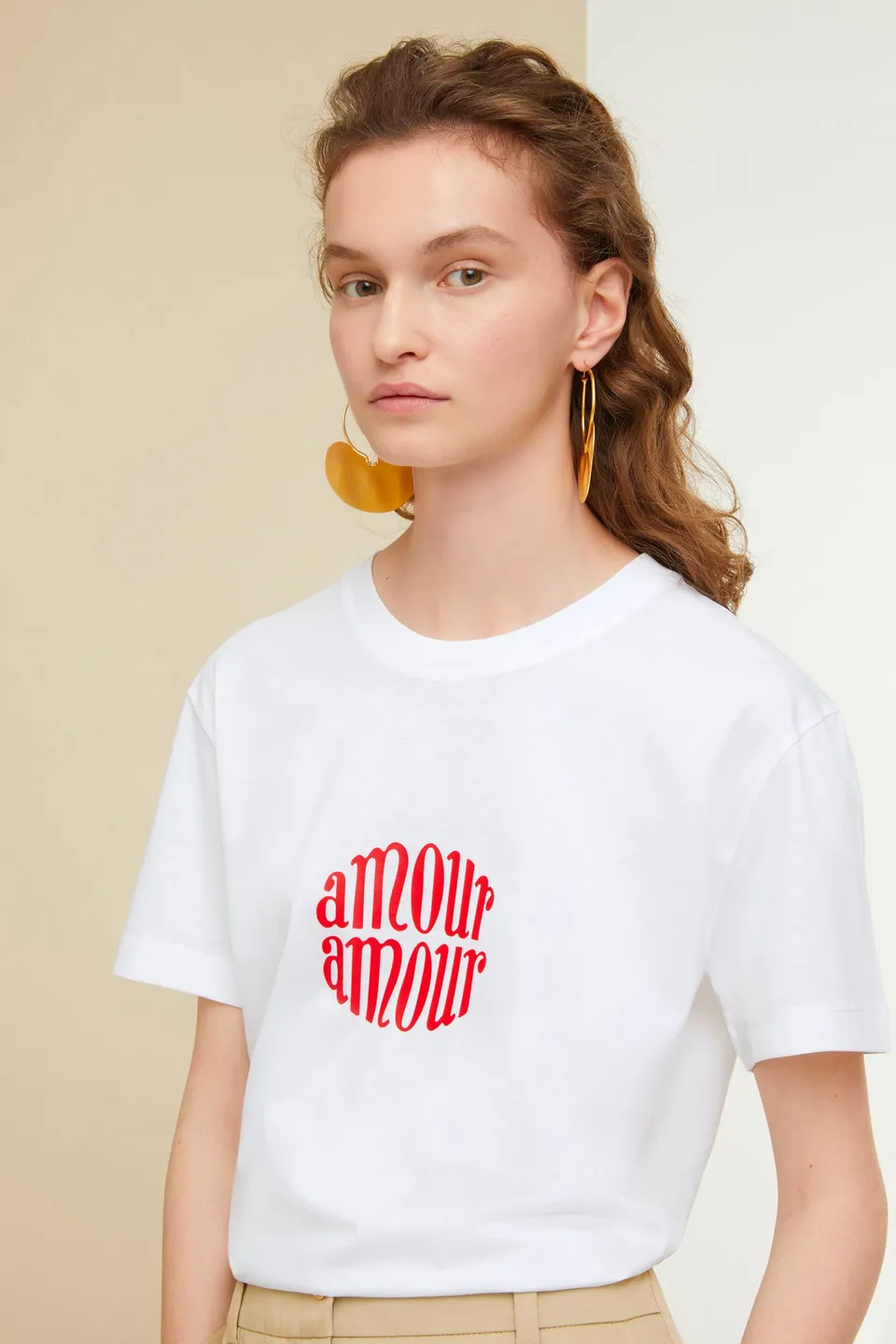 Patou Amour Amour JE033 t-shirt coton bio blanc