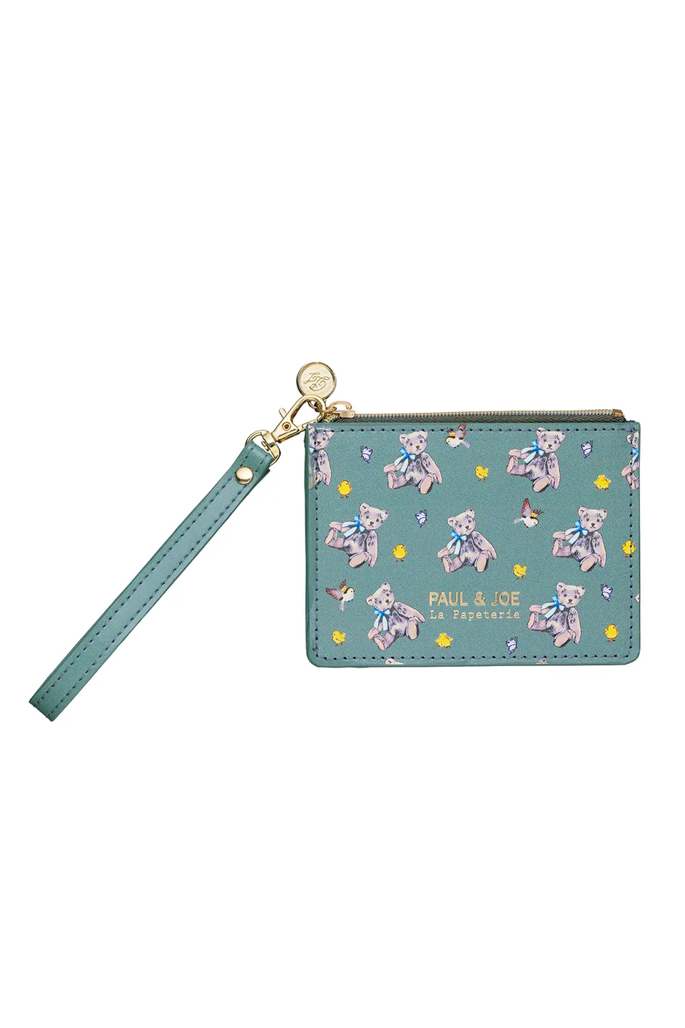 Paul & Joe porte-cartes oursons similicuir olive