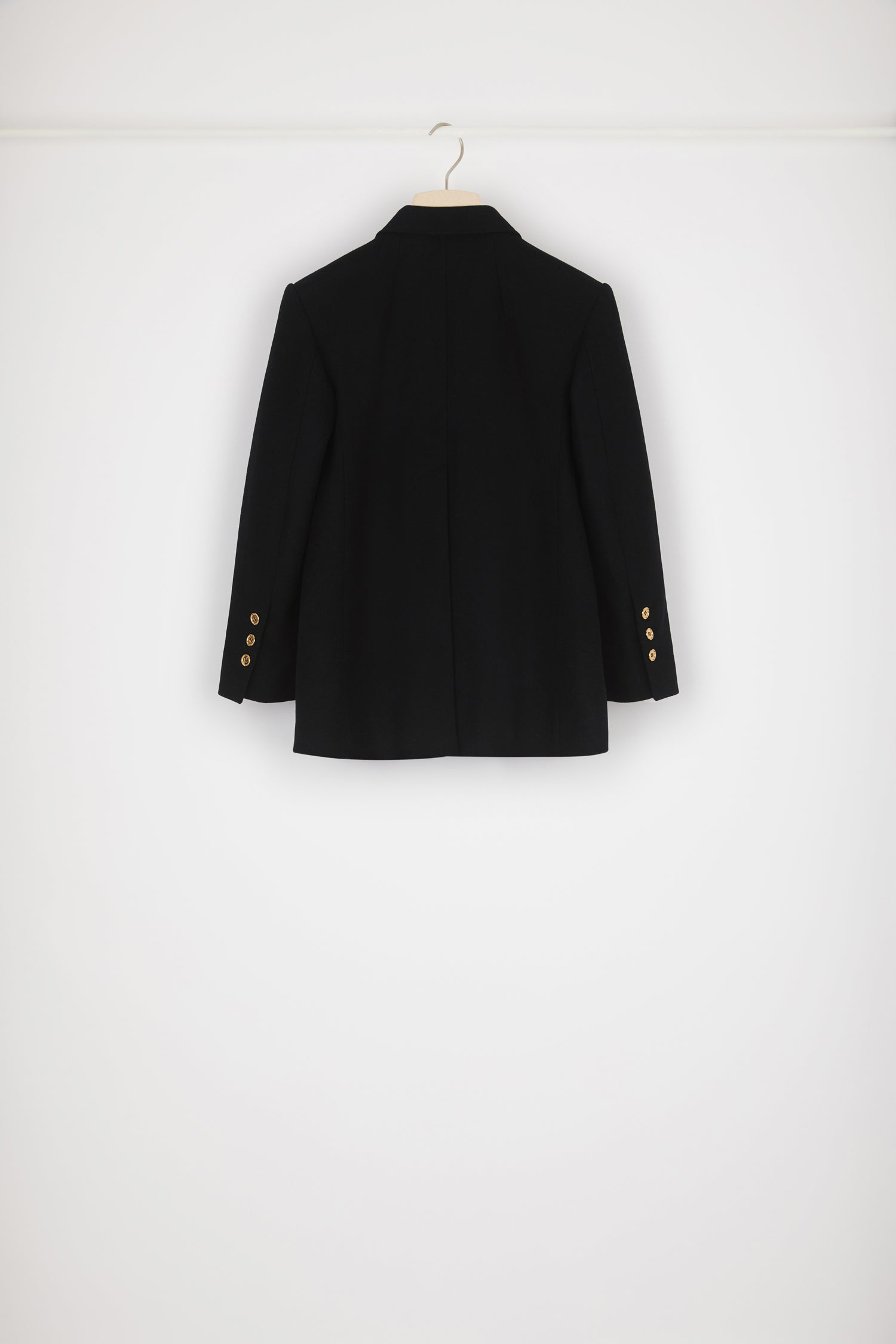 Patou JA027 veste croisée laine cachemire noir 34-44