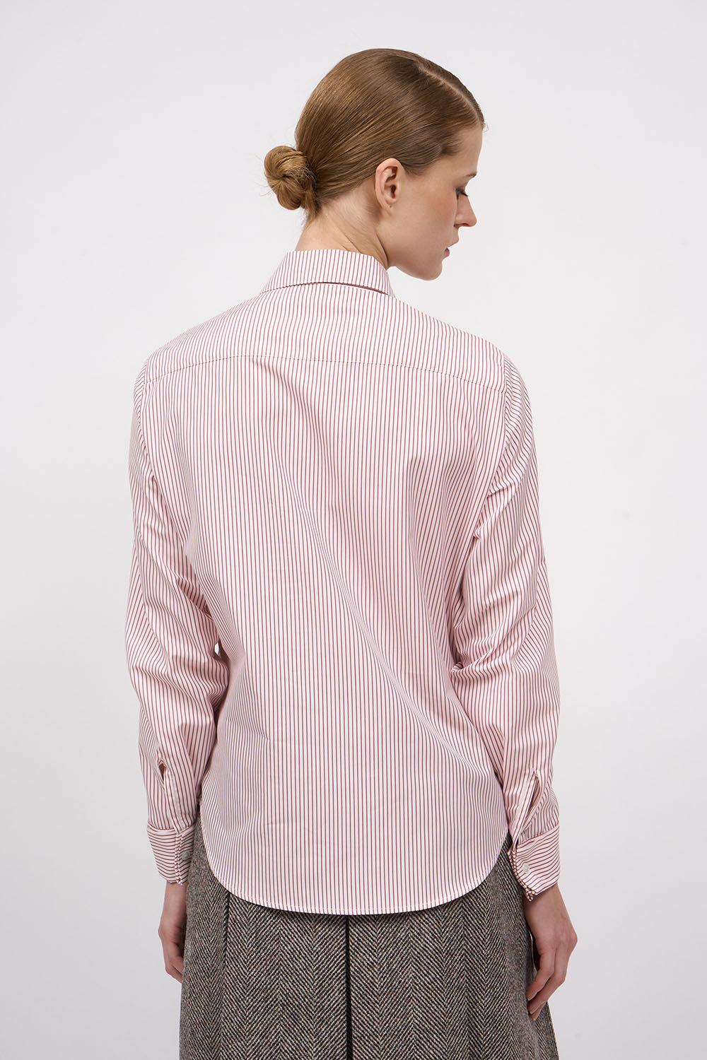 Paul & Joe Nadia chemise popeline coton blanc rouge