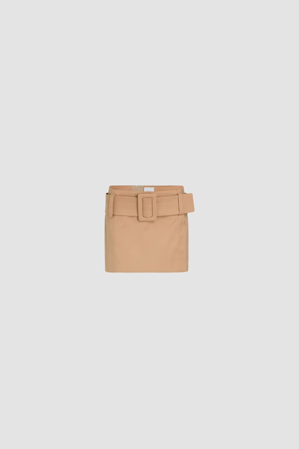 Patou P25SK076 jupe mini praline ceinture coton bio