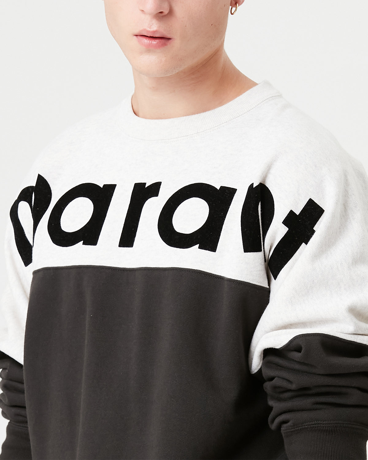 Isabel Marant Howley SW0031HA sweat noir délavé coton