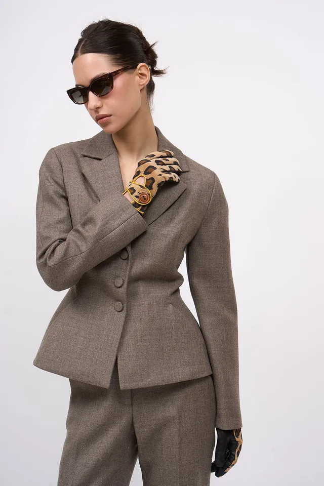 Paul & Joe Tailoring Anetha veste tailleur chamois laine