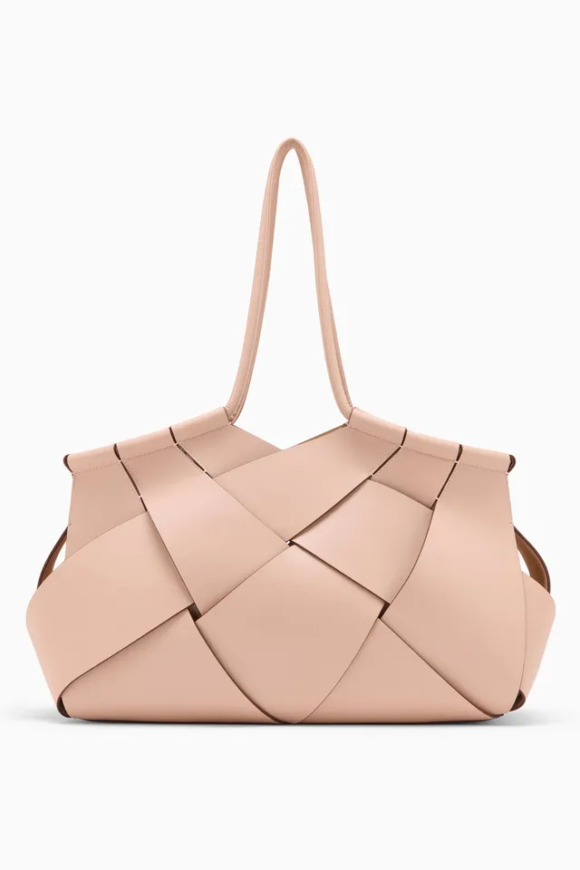 Ulla Johnson Charlotte tote cuir tressé petal