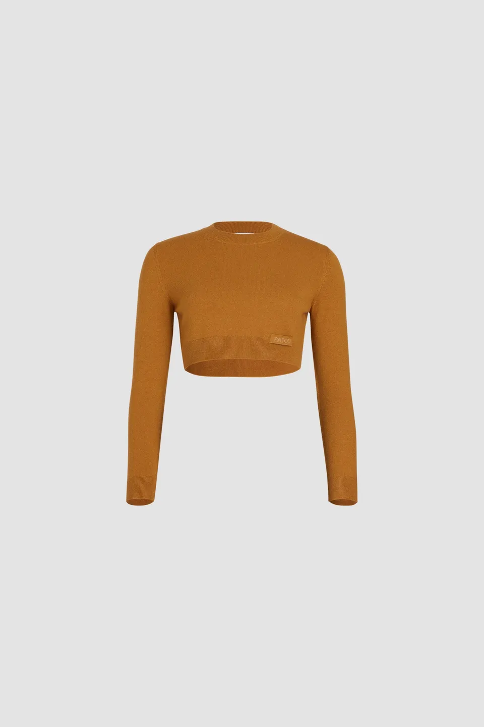 Patou Knitwear KN220 pull cropped Autumn Leaf laine cachemire