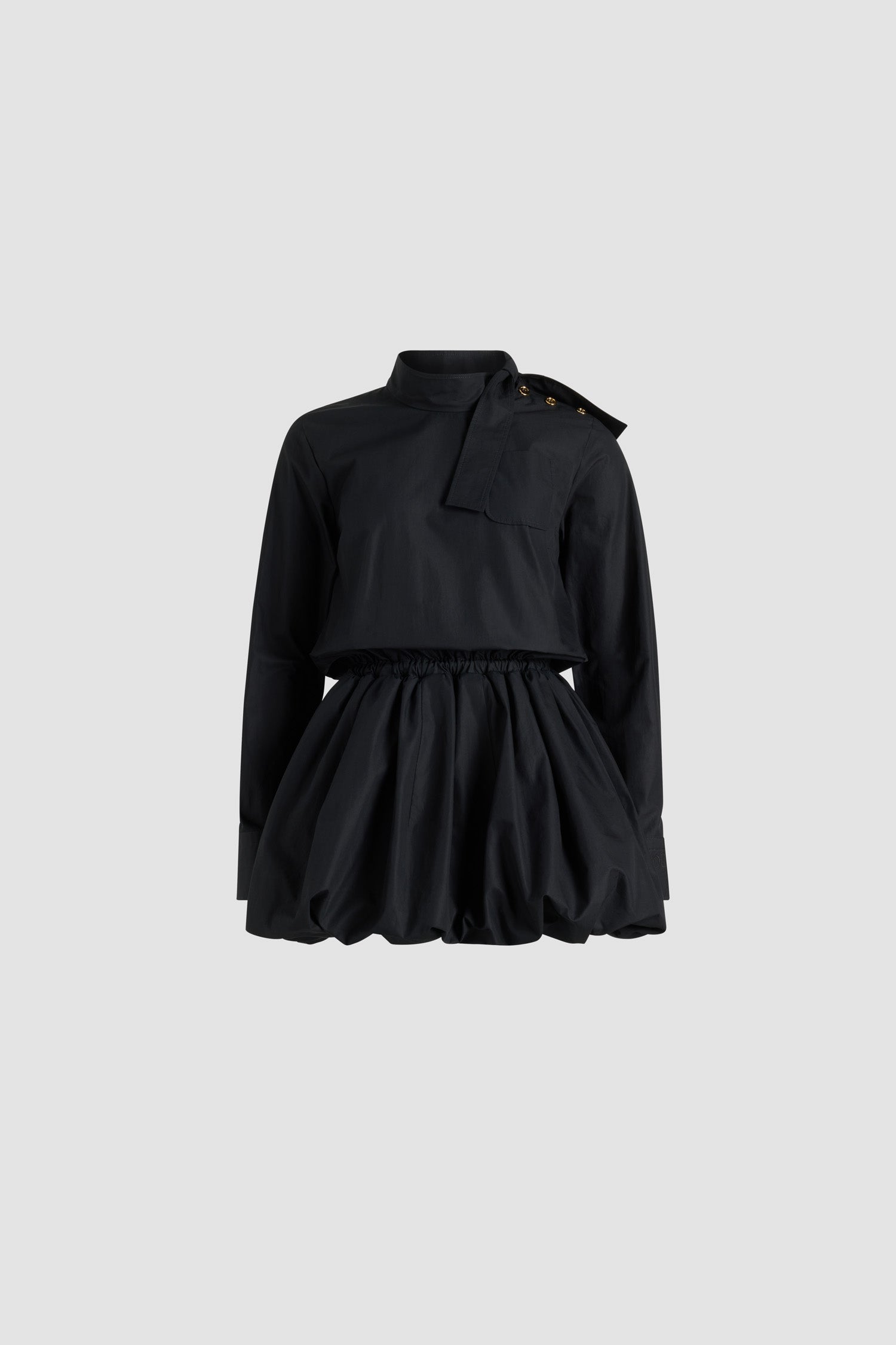 Patou DR202 robe bulle popeline coton bio noire